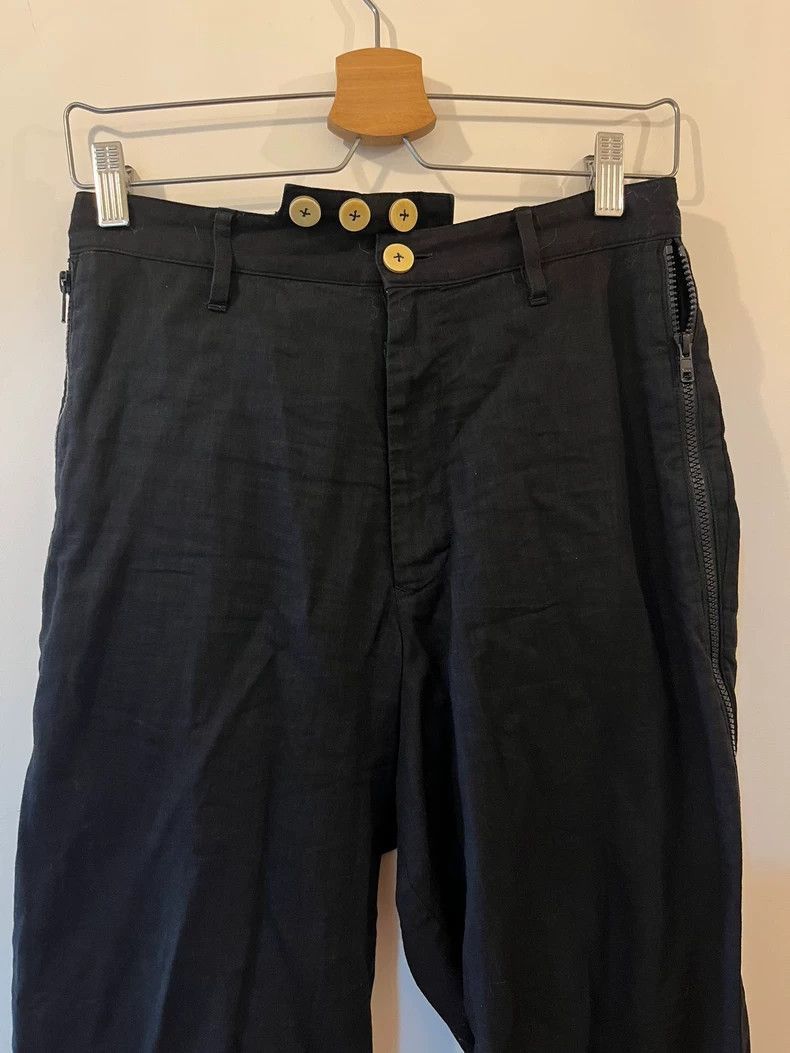 Yohji Yamamoto Yohji Yamamoto Yohji Yamamoto Summer Linen Pants with Zipp Size US 27 - 1 Thumbnail