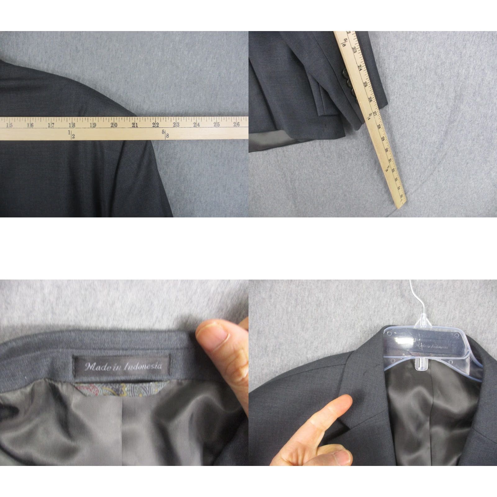Ralph Lauren Lauren Ralph Lauren Blazer Mens 50R Gray Wool Two Button Sport Coat Jacket Size 50R - 9 Thumbnail