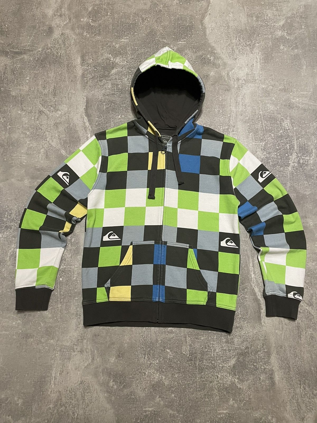 Quiksilver Vintage Quicksilver Surf Cubes Zip-Up Hoodie Size US M / EU 48-50 / 2 - 1 Thumbnail