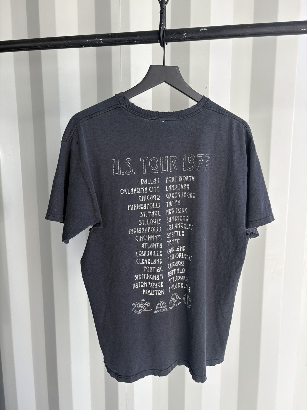 Band Tees Thrashed Led Zeppelin Sun Faded Distressed Shirt ERD GRUNGE Size US XL / EU 56 / 4 - 2 Thumbnail