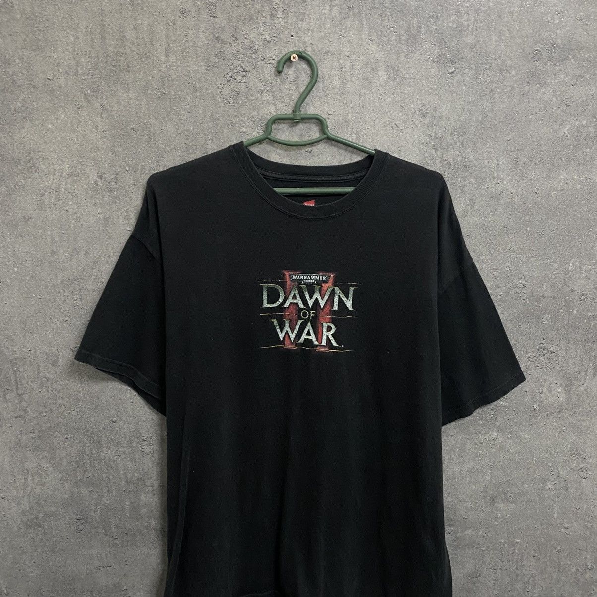 Vintage Vintage Warhammer 40000 Dawn Of War Promo Game Black T-Shirt Size US XL / EU 56 / 4 - 5 Thumbnail