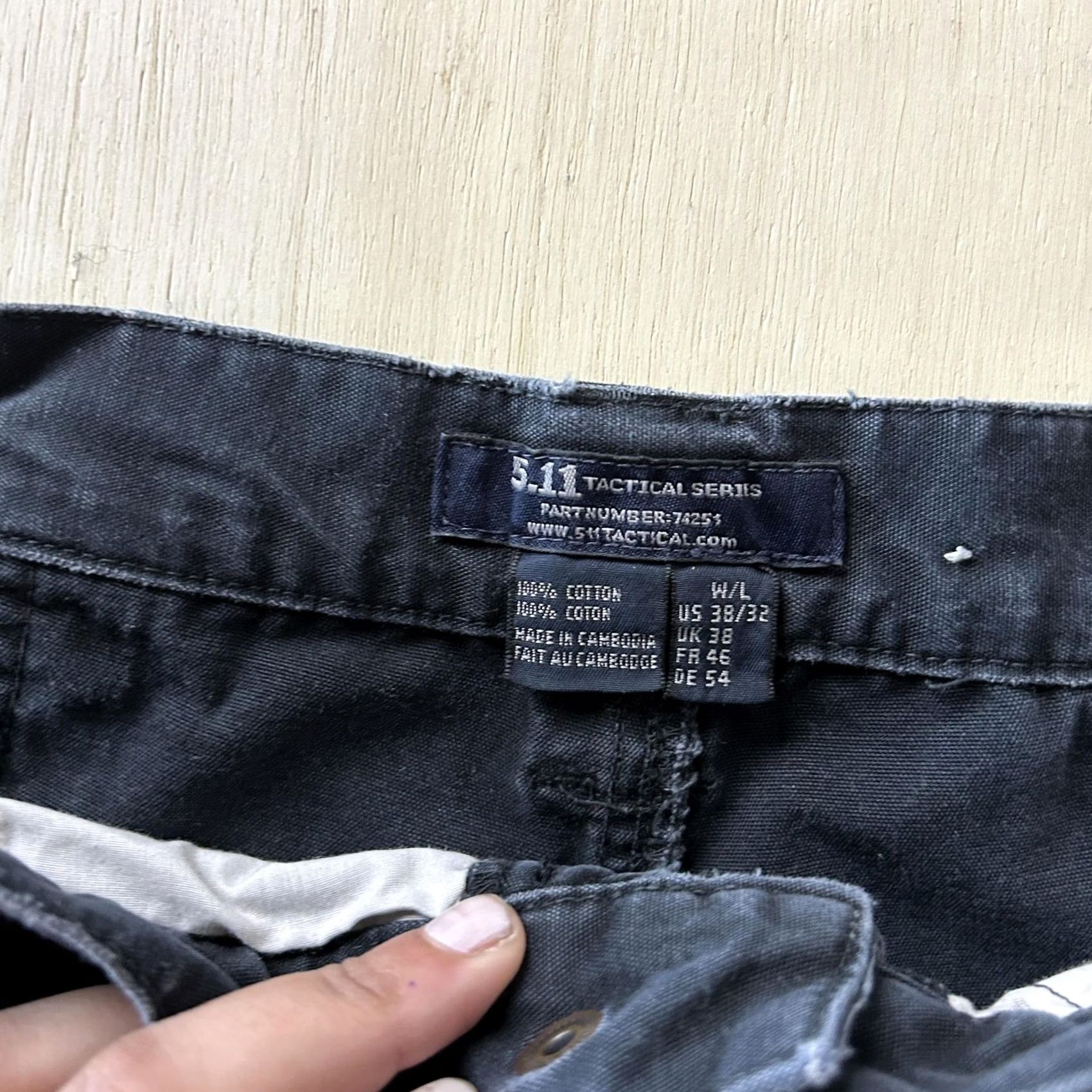 Vintage 5.11 Tactical Series Pants Mens 38x32 Black Cargo Elastic Waist Workwear 74251 Size US 38 / EU 54 - 3 Thumbnail