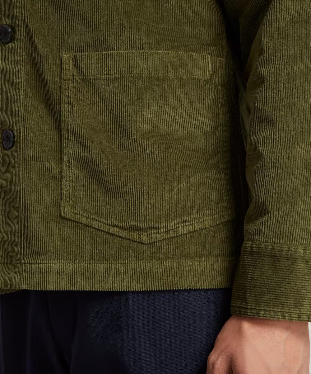 Officine Generale o1mle1025 Banjamin Modal Corduroy Jacket in Green Size US S / EU 44-46 / 1 - 5 Thumbnail