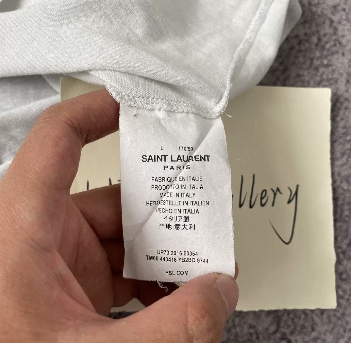 Saint Laurent Paris Saint Laurent tee Size US L / EU 52-54 / 3 - 6 Thumbnail