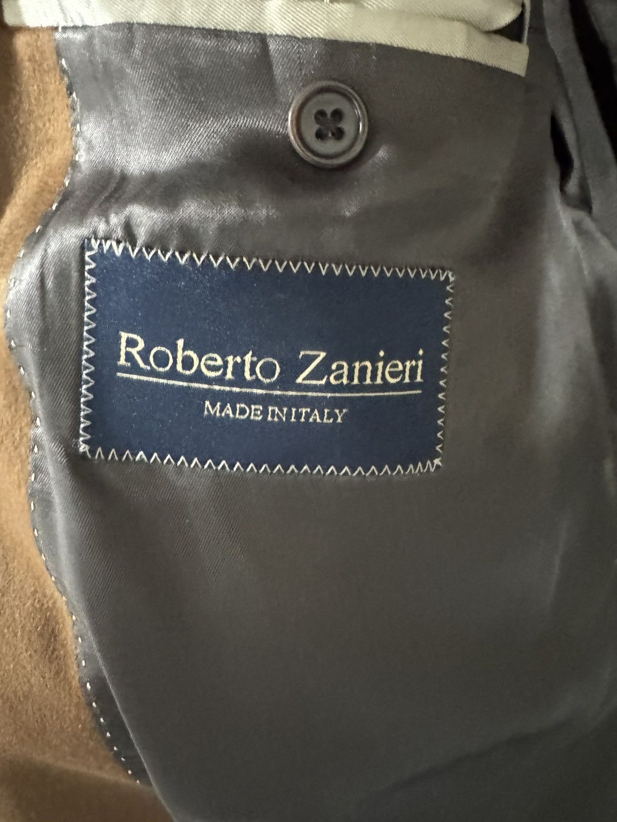 Other Roberto Zanieri Men's Brown Cashmere Blazer Jacket size 52R Size 52R - 6 Thumbnail