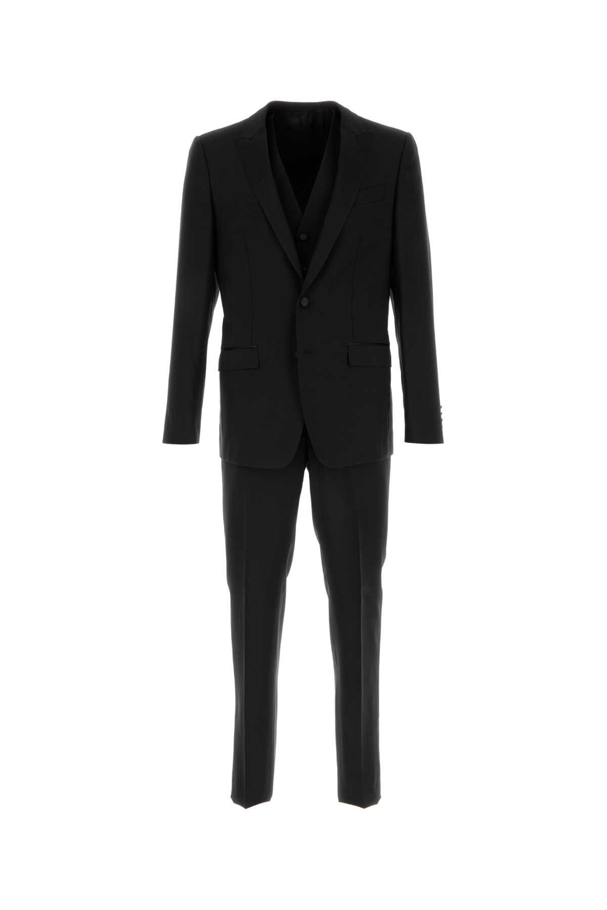 Dolce & Gabbana Black Wool Blend Suit Size US L / EU 52-54 / 3 - 1 Thumbnail