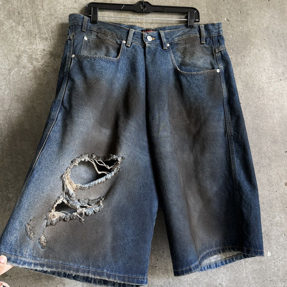 LUU DAN Lu'u Dan Kriss Kross Denim Shorts Size US 36 / EU 52 - 1 Thumbnail
