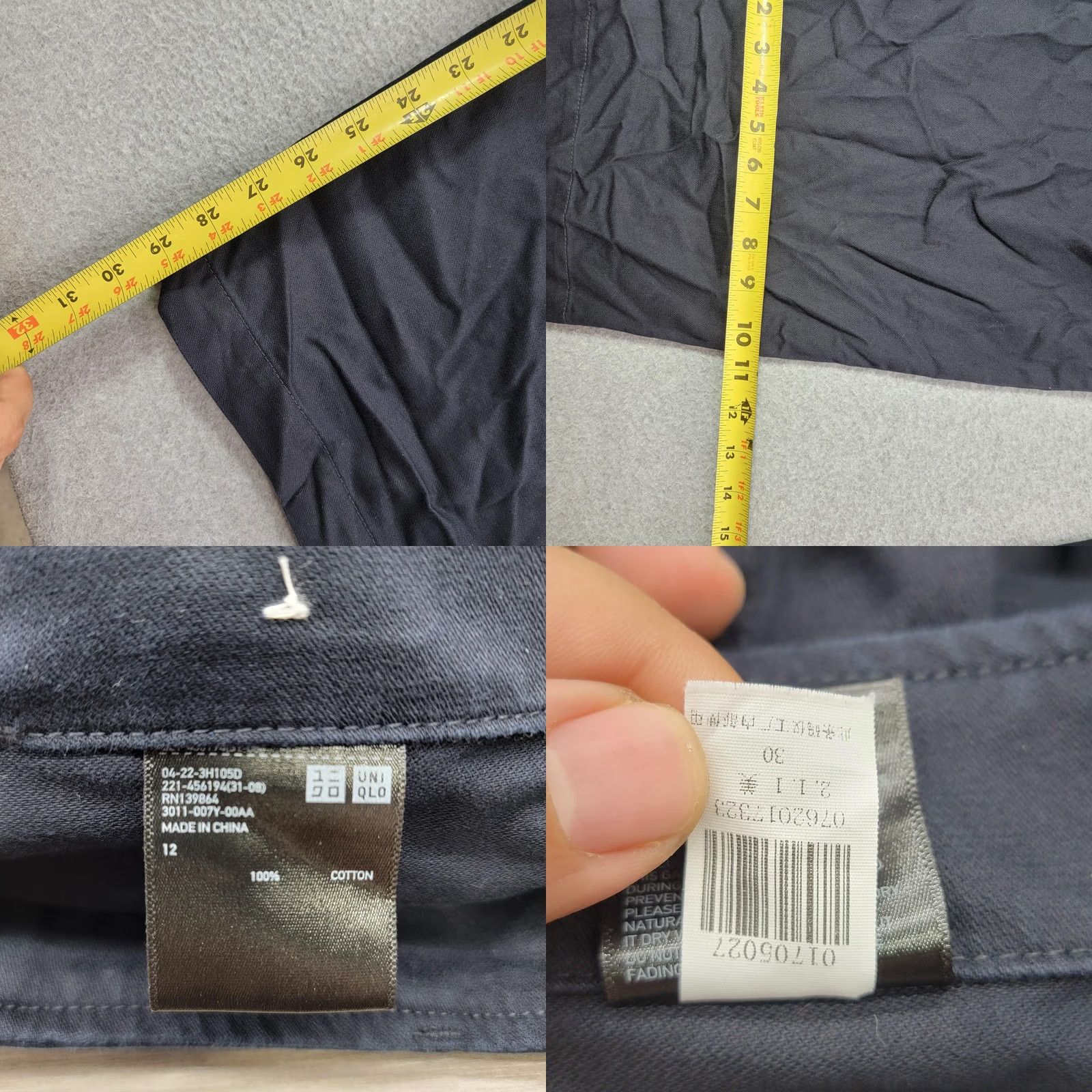 Uniqlo Uniqlo Pants Mens 30x28 Black Chino Relaxed Canvas Utility Workwear Pants Size US 30 / EU 46 - 8 Thumbnail