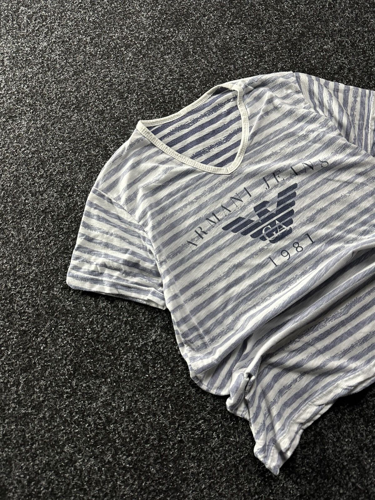 Armani × Vintage 🚨AVANT GARDE ARMANI 90s RARE longsleeve striped Y2K LUXURY Size M / US 6-8 / IT 42-44 - 2 Thumbnail