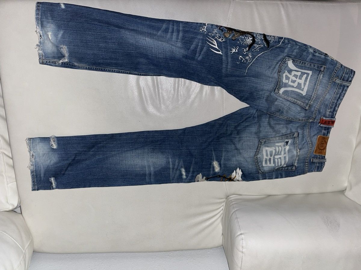 Japanese Brand Karakuri tamashii God Jeans sz 32 Size US 32 / EU 48 - 2 Thumbnail