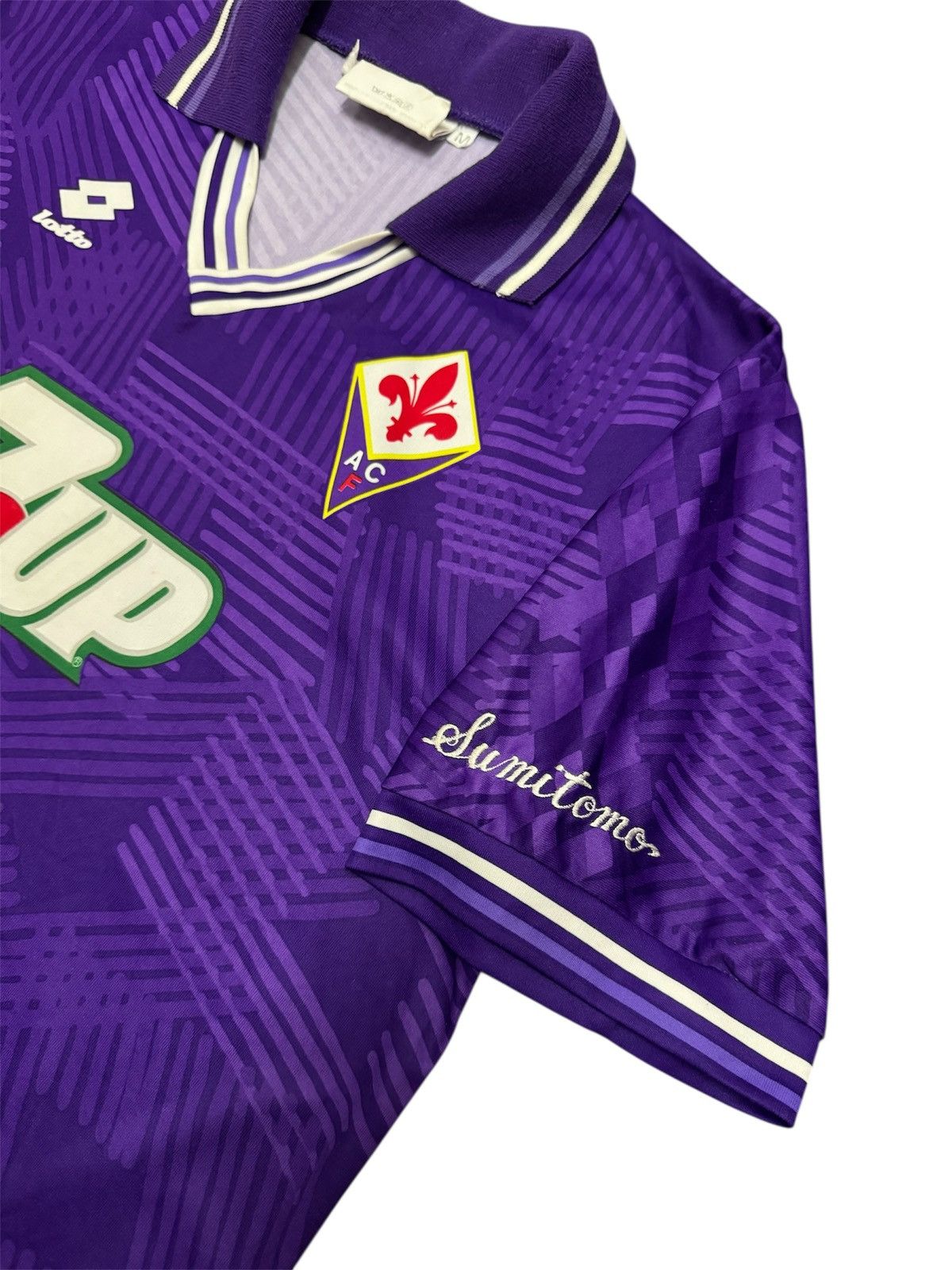 Lotto Sport × Vintage RARE !! Vintage 1992-93 Fiorentina Home Jersey Shirt Size US M / EU 48-50 / 2 - 3 Thumbnail