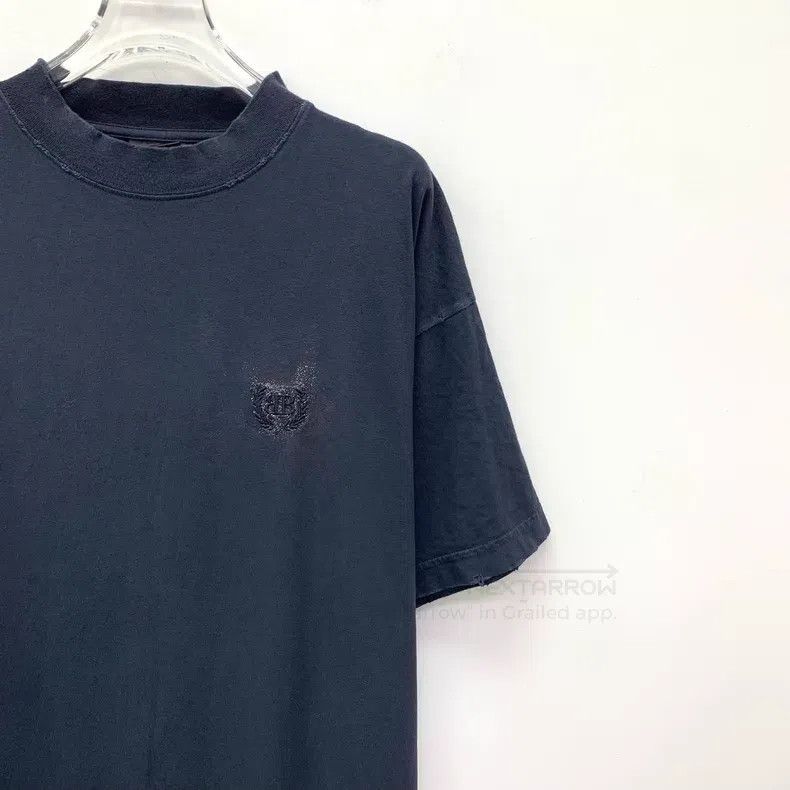 Balenciaga Balenciaga Black Logo Letter Distressed Short Sleeve Dress Size S / US 4 / IT 40 - 3 Thumbnail