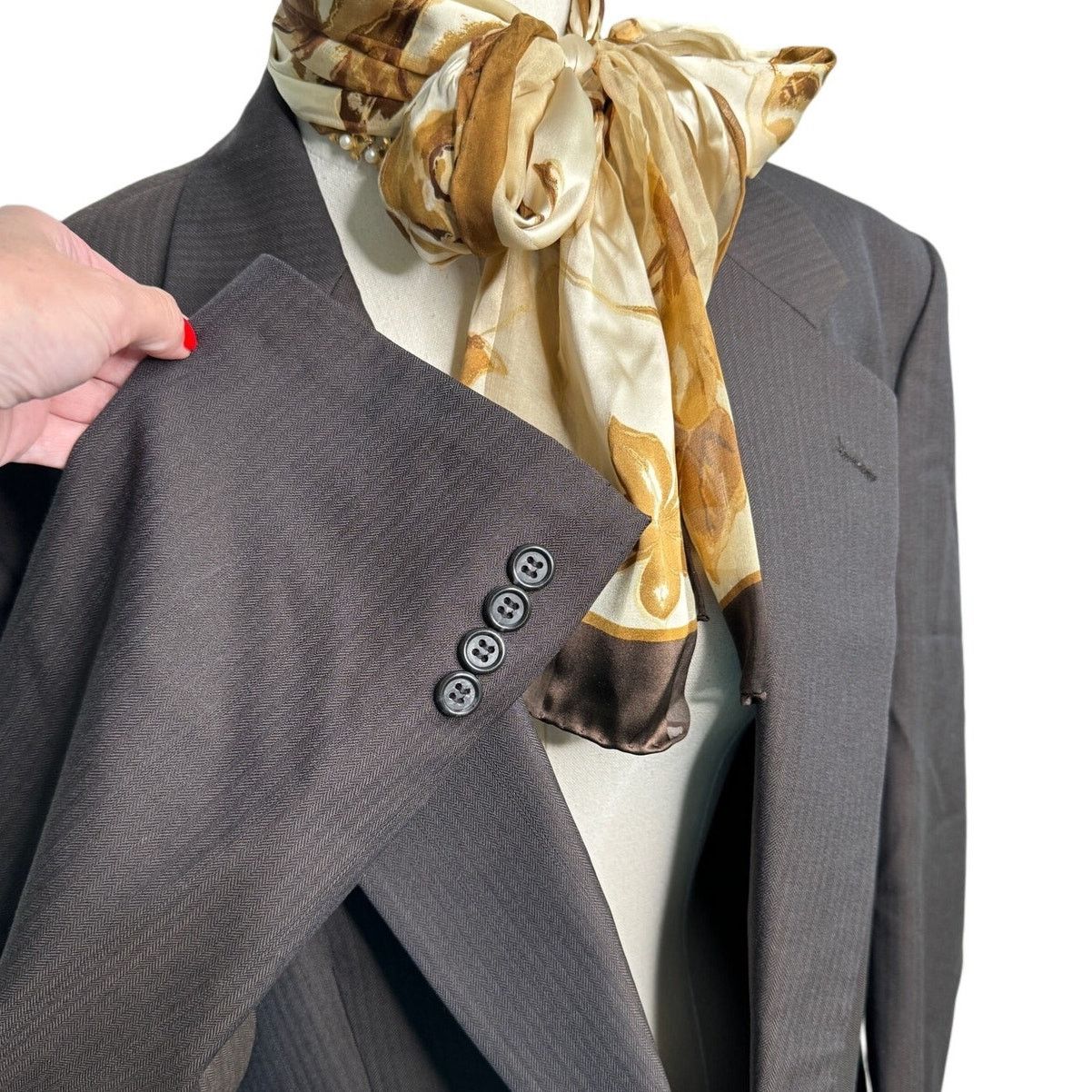 Burberry × Vintage Burberry vintage 100% wool stripe suit coat jacket size 44L Size 44L - 4 Thumbnail