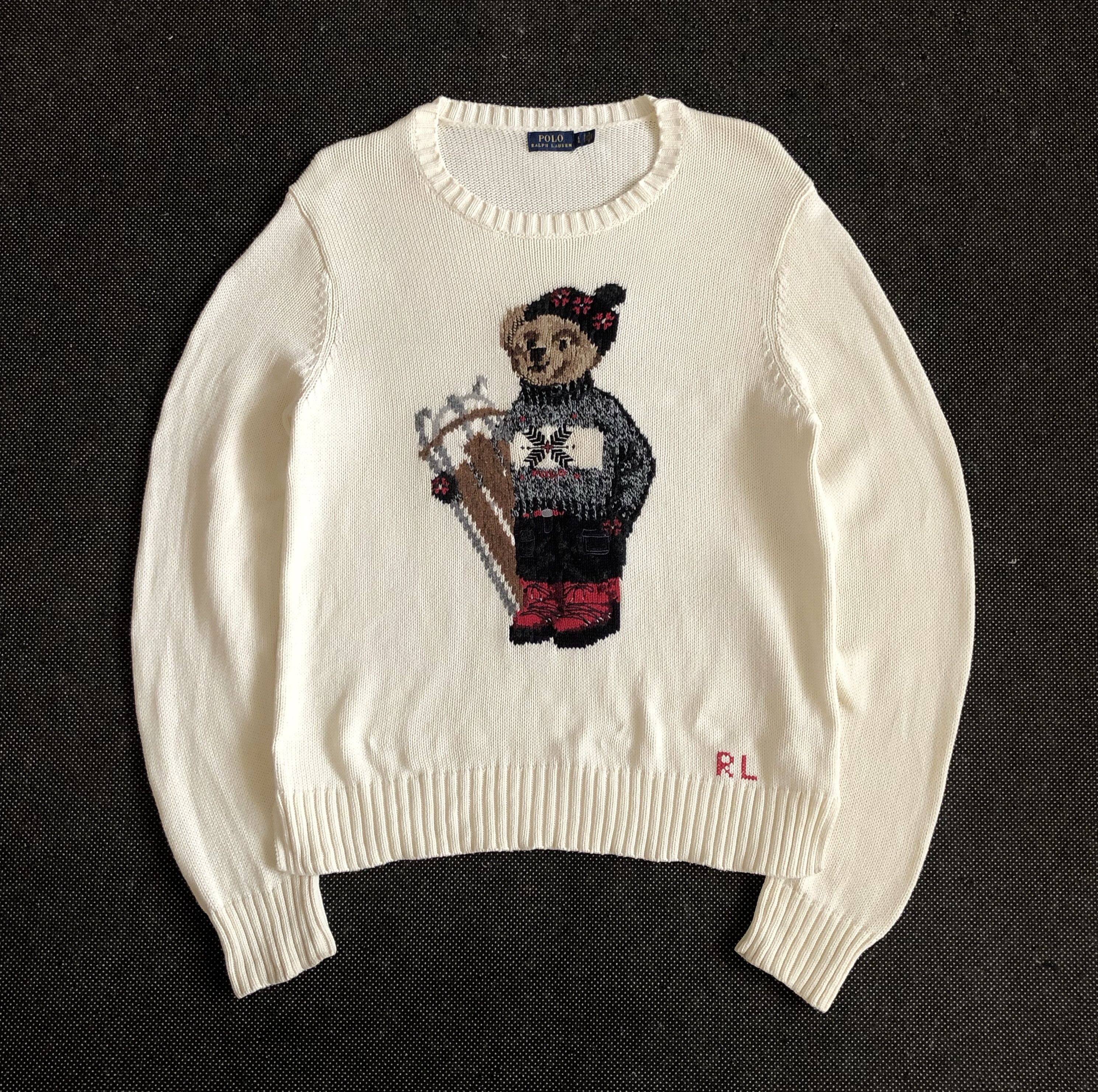 Polo Ralph Lauren RALPH LAUREN SLED POLO BEAR KNIT PULLOVER Size US L / EU 52-54 / 3 - 1 Thumbnail