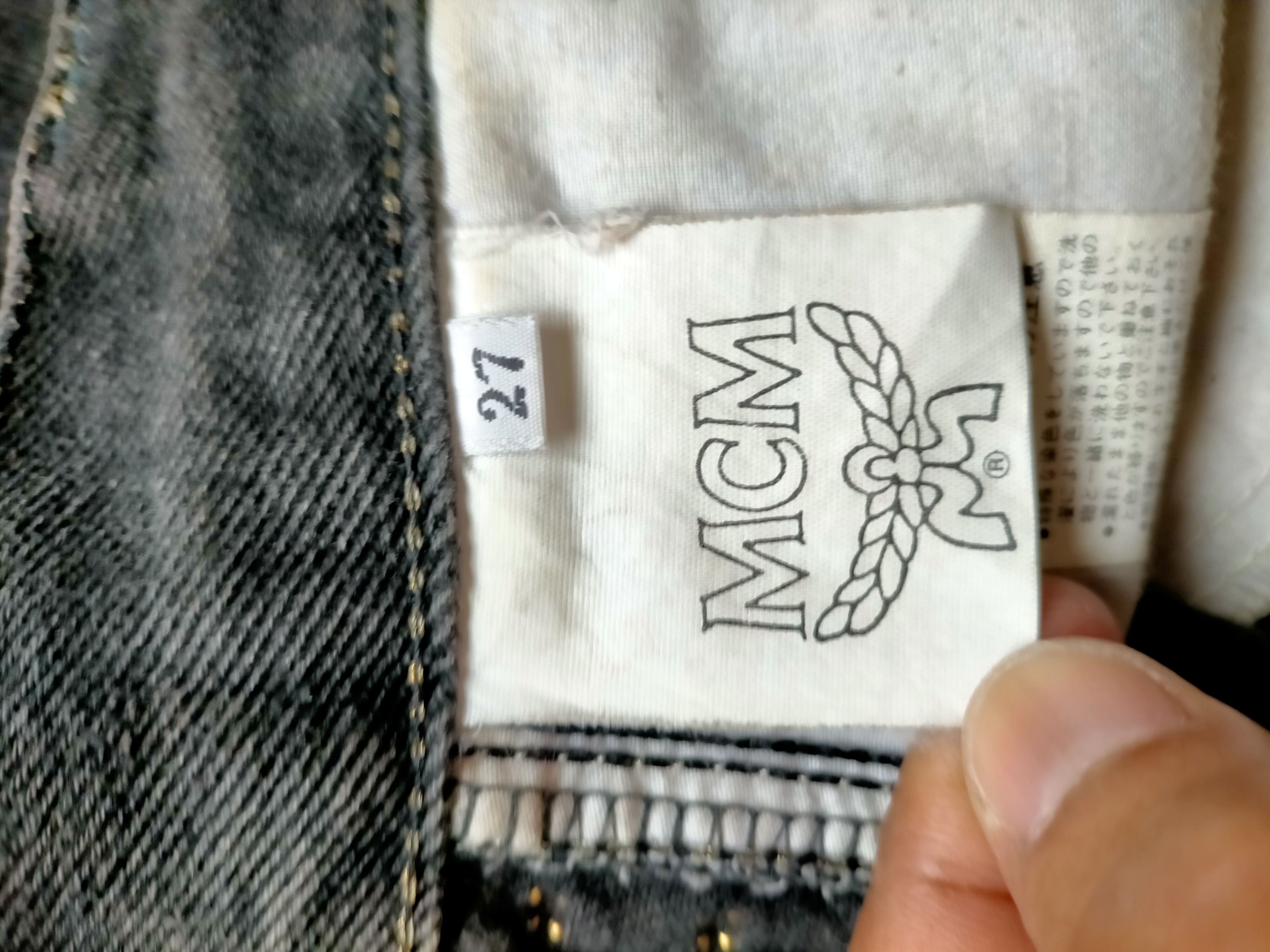 MCM 🔥Rare 90s MCM Studded Gold Side Tape Black Jeans Size US 26 / EU 42 - 25 Thumbnail