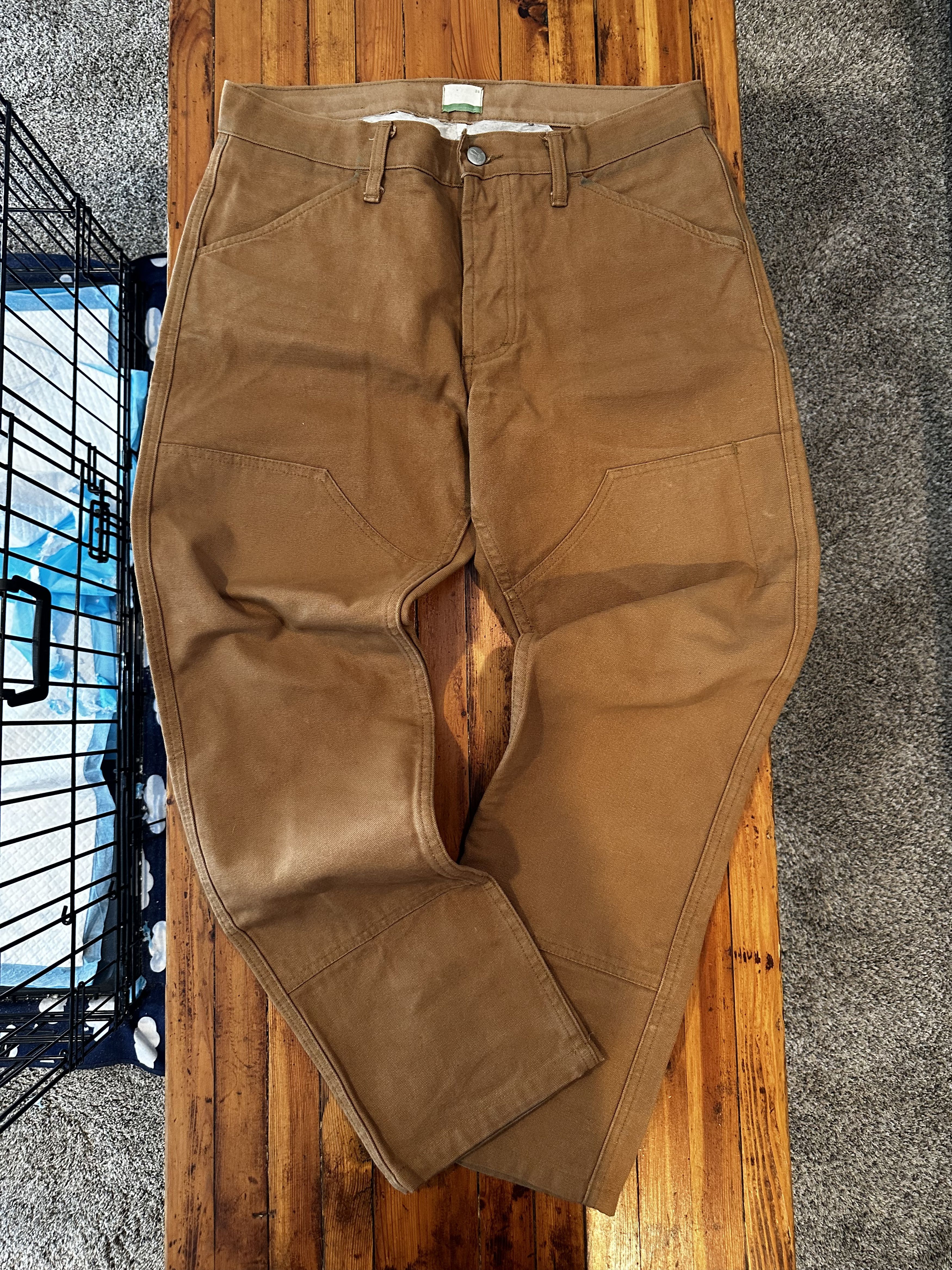 Taylor Stitch MiUSA Restitch 1/1 Chore Pant in British Khaki Size US 32 / EU 48 - 1 Thumbnail