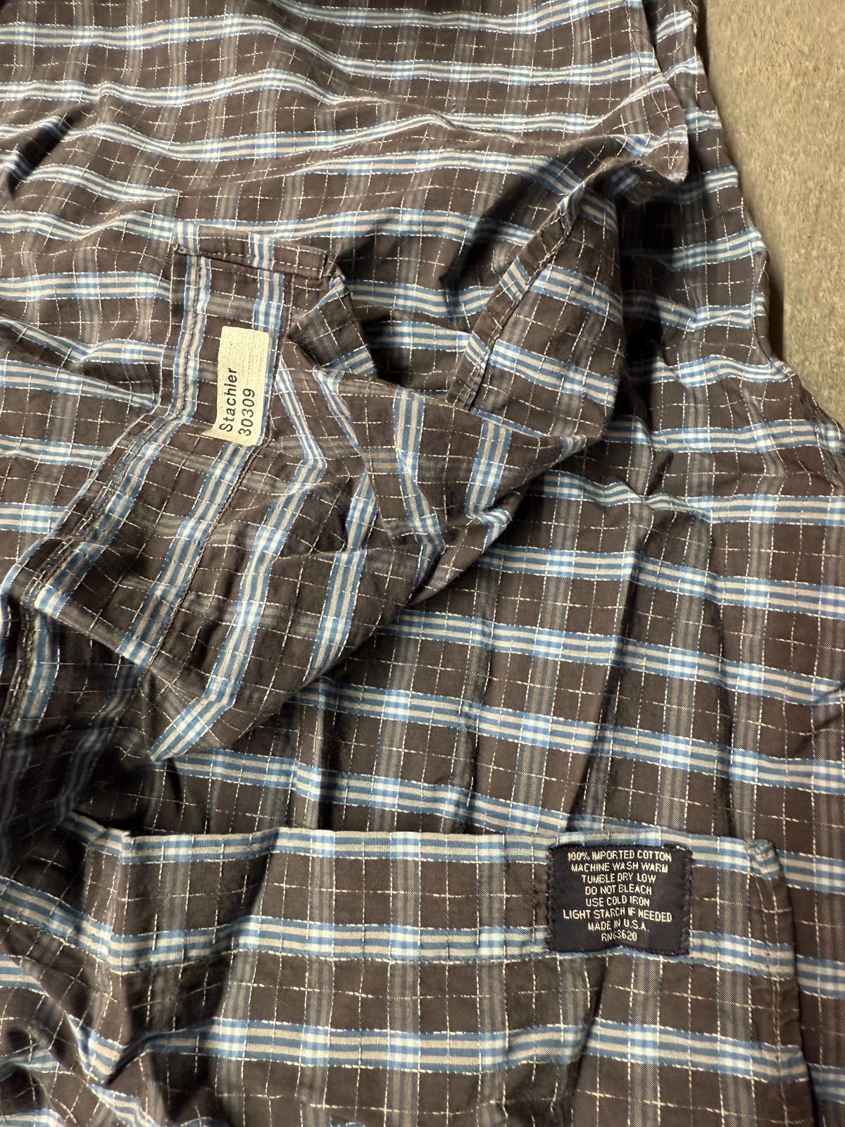 Burberry Burberry London Plaid Button Up Dress Shirt USA 100% Cotton Size 44R - 5 Thumbnail