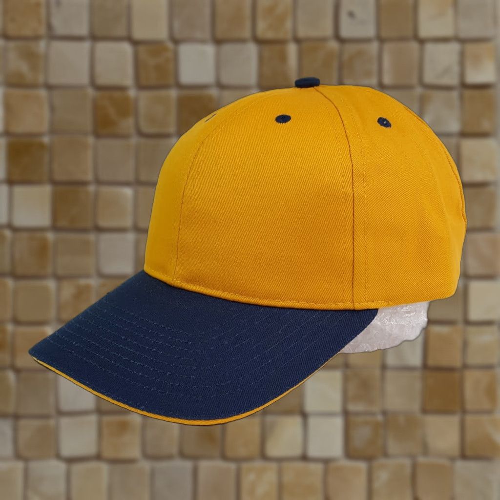 Vintage VINTAGE Town Talk Yellow Twill Snapback Adjustable Hat Baseball Cap Men Casual 90s Sports Athletic Embroidered Solid Cotton Cap Size ONE SIZE - 1 Thumbnail