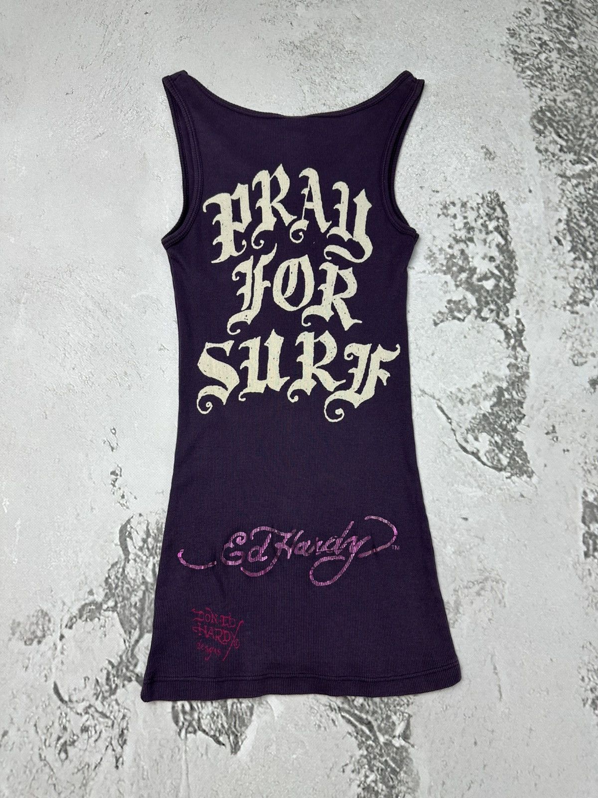 Ed Hardy Vintage Y2k Ed hardy by Christian Audigier Pray For Surf Top Size ONE SIZE - 4 Thumbnail