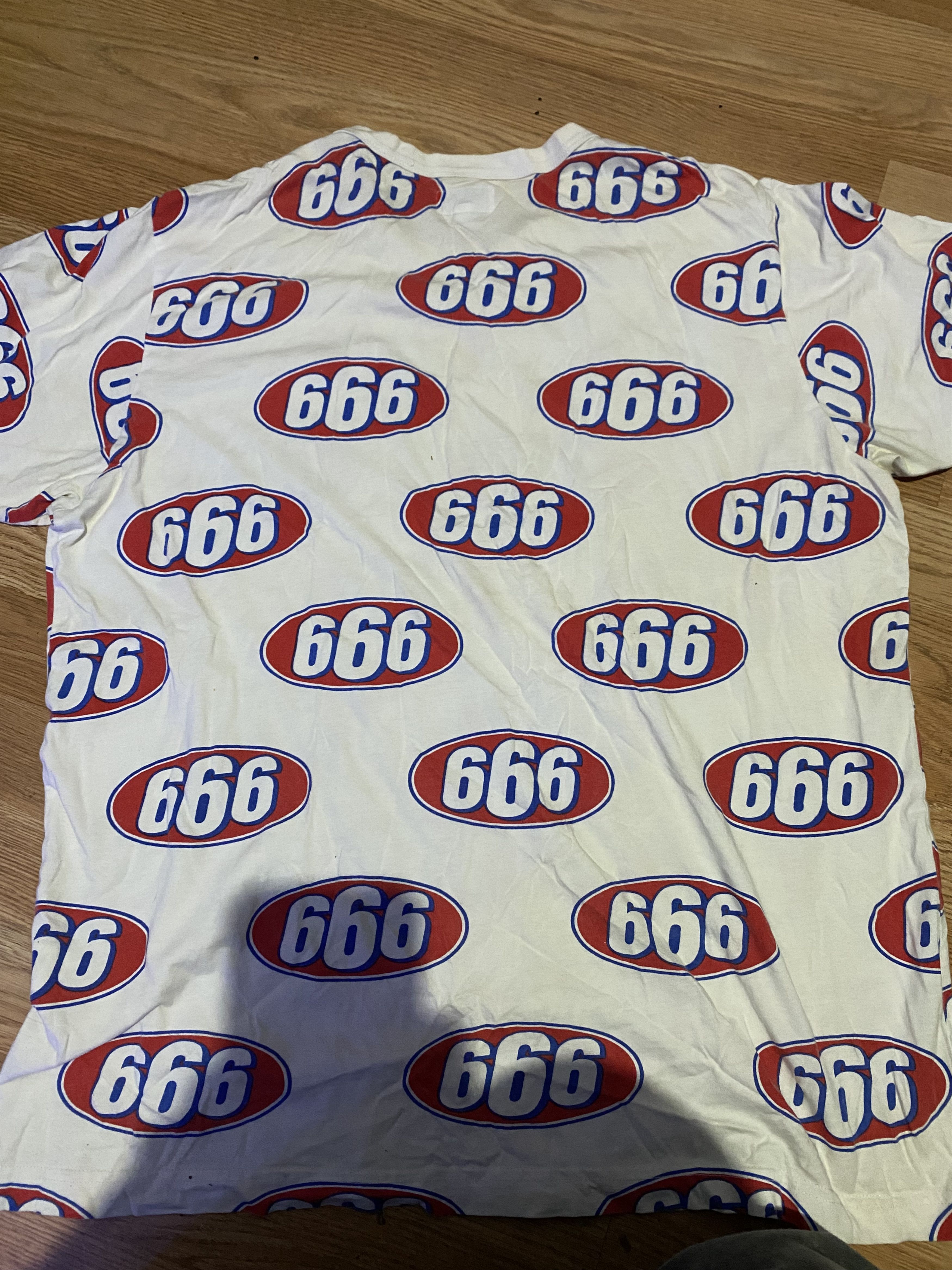 Supreme Supreme 666 all over print tee Size US XL / EU 56 / 4 - 2 Thumbnail