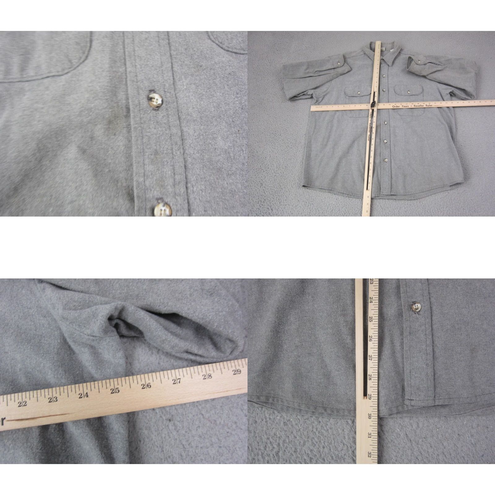 Vintage VINTAGE Five Brother Shirt Mens XL Gray Flannel Western Rodeo Cowboy Shirt Mens XL Gray Flannel Western Rodeo Cowboy Size US XL / EU 56 / 4 - 9 Thumbnail