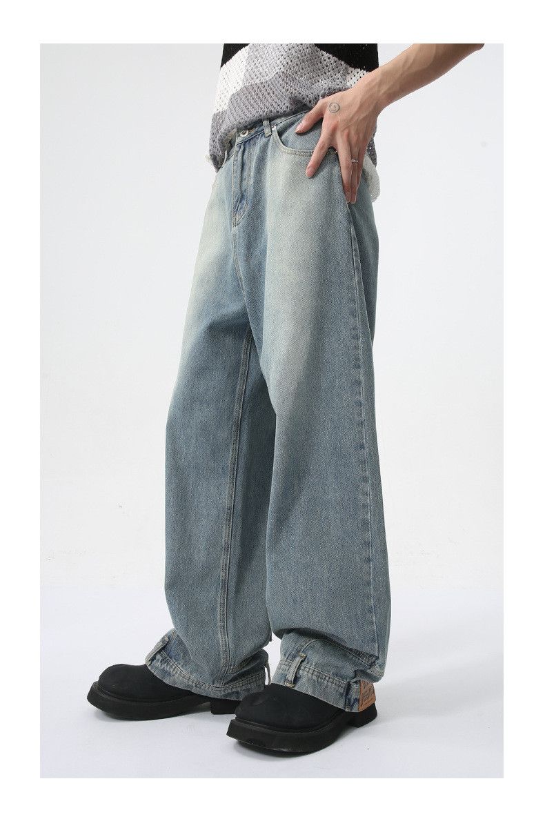 Japanese Brand × Jean Light blue washed trendy straight loose jeans Size US 32 / EU 48 - 7 Thumbnail