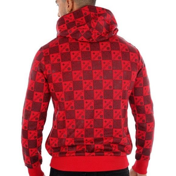 Designer Red Black Sweater Hoodie George V Designer Brand From Paris Size US L / EU 52-54 / 3 - 4 Thumbnail