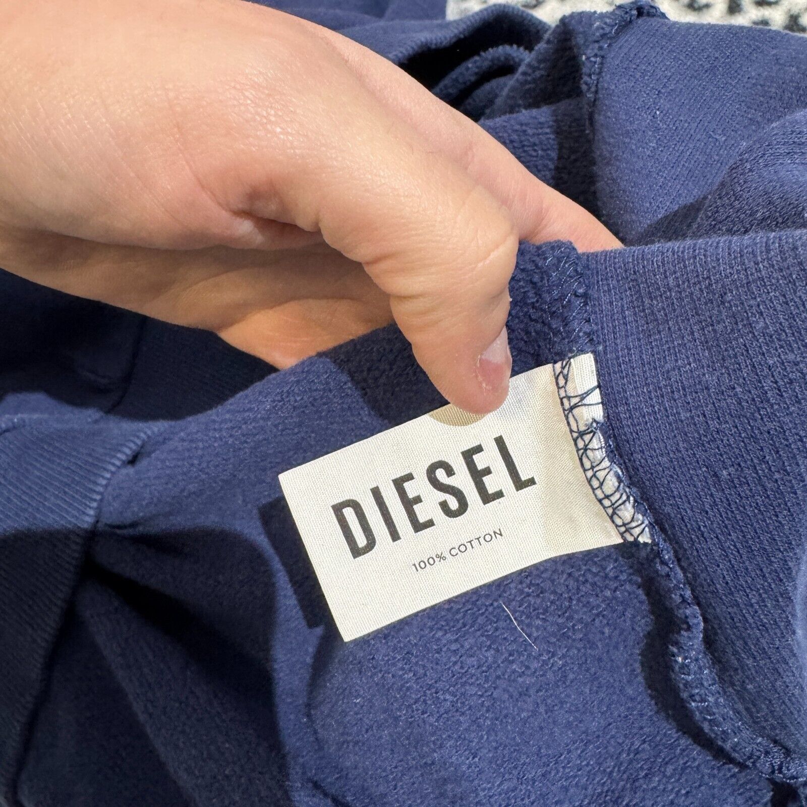 Diesel × Vintage Vintage Diesel Unisex Navy Red White Cotton Hoodie Size Boxy Size US M / EU 48-50 / 2 - 8 Thumbnail