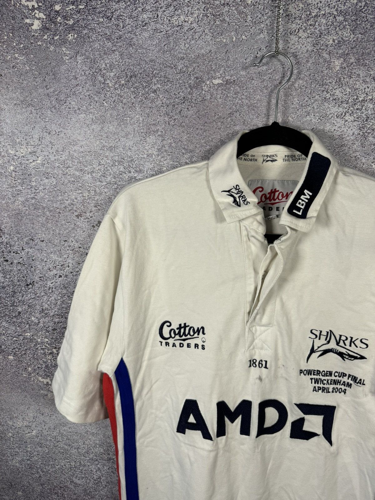 Cotton Traders × Vintage Vintage Sale Sharks Rugby Shirt S Cotton Traders 2004 Jersey Size US S / EU 44-46 / 1 - 3 Thumbnail