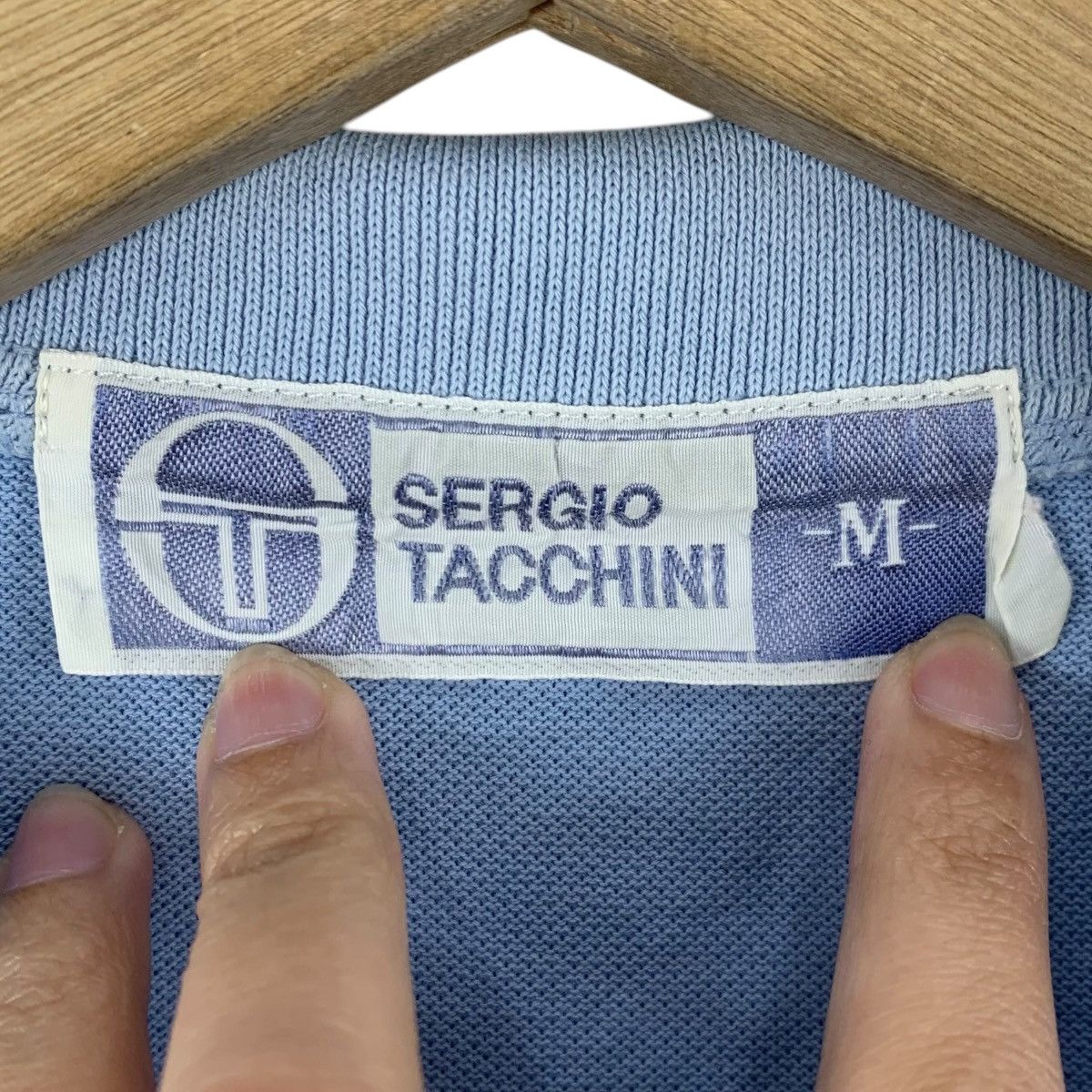 Sergio Tacchini Vintage SERGIO TACCHINI ITALY Tennis Blue Polo Tee Shirt Top Size M / US 6-8 / IT 42-44 - 5 Thumbnail