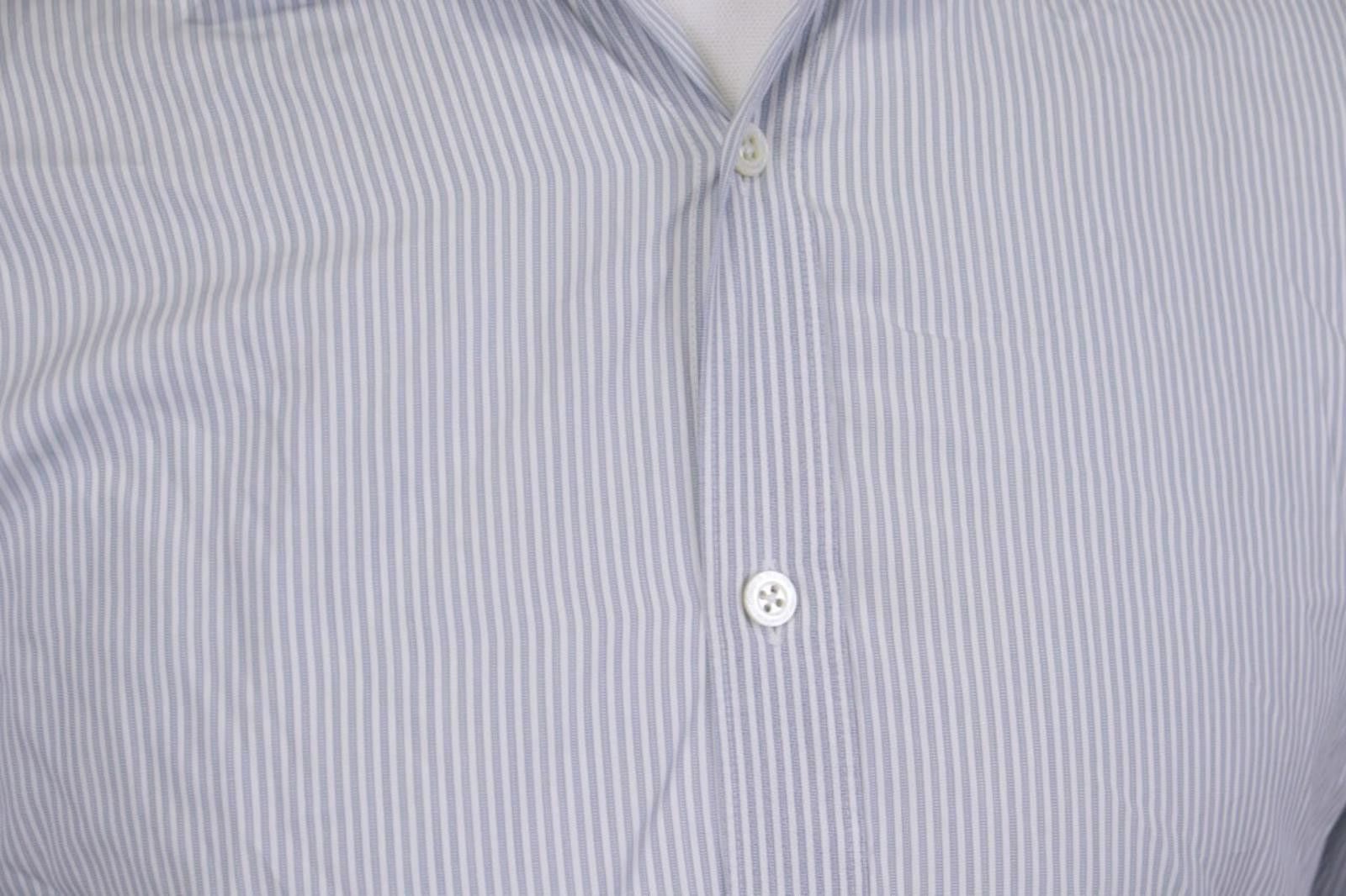 Gieves & Hawkes Gieves & Hawkes Gray Pinstripe Dress Shirt Size 15 1/2 Size US M / EU 48-50 / 2 - 8 Thumbnail