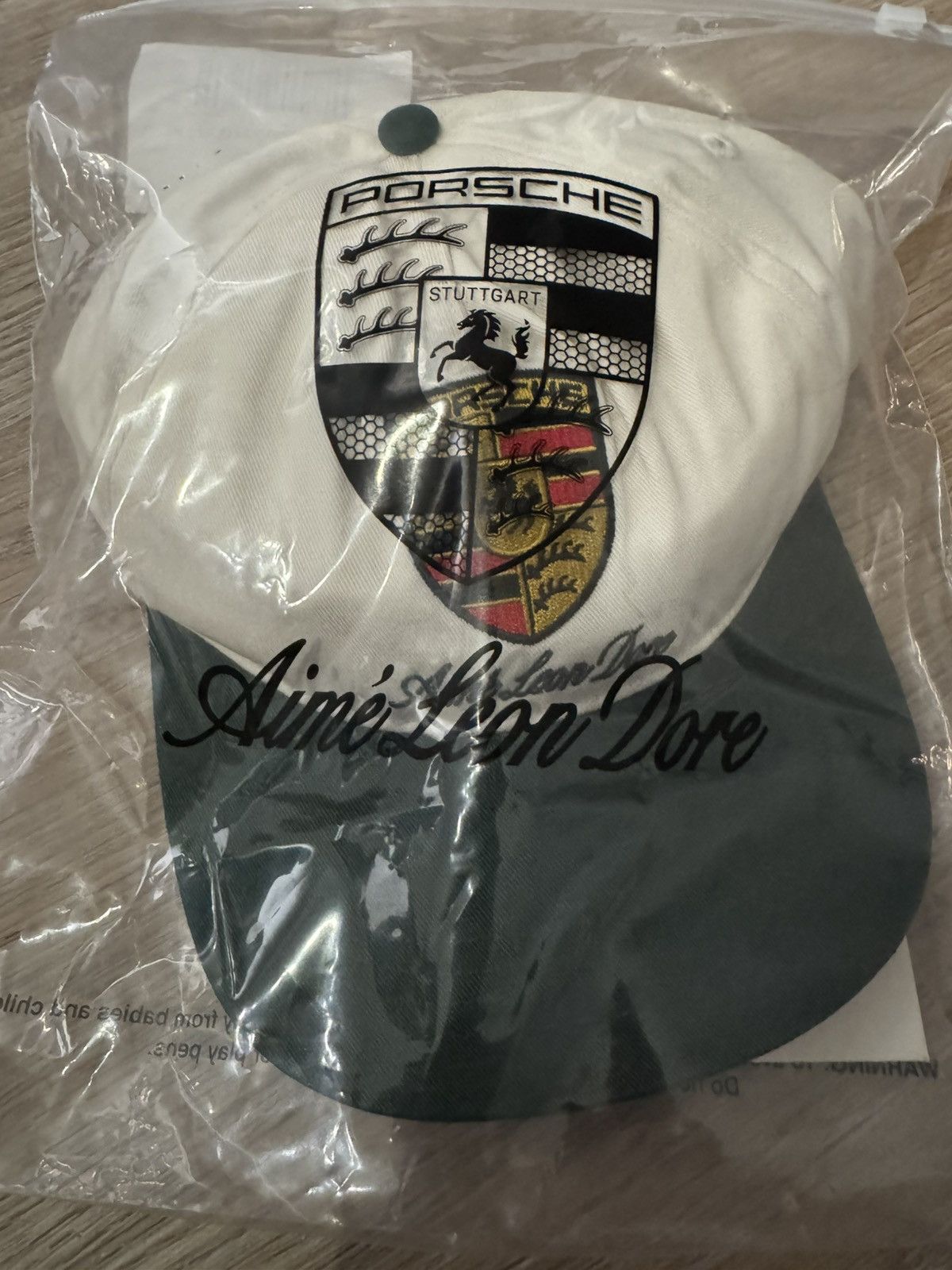 ALD / Porsche Colorblock Logo Hat Cream