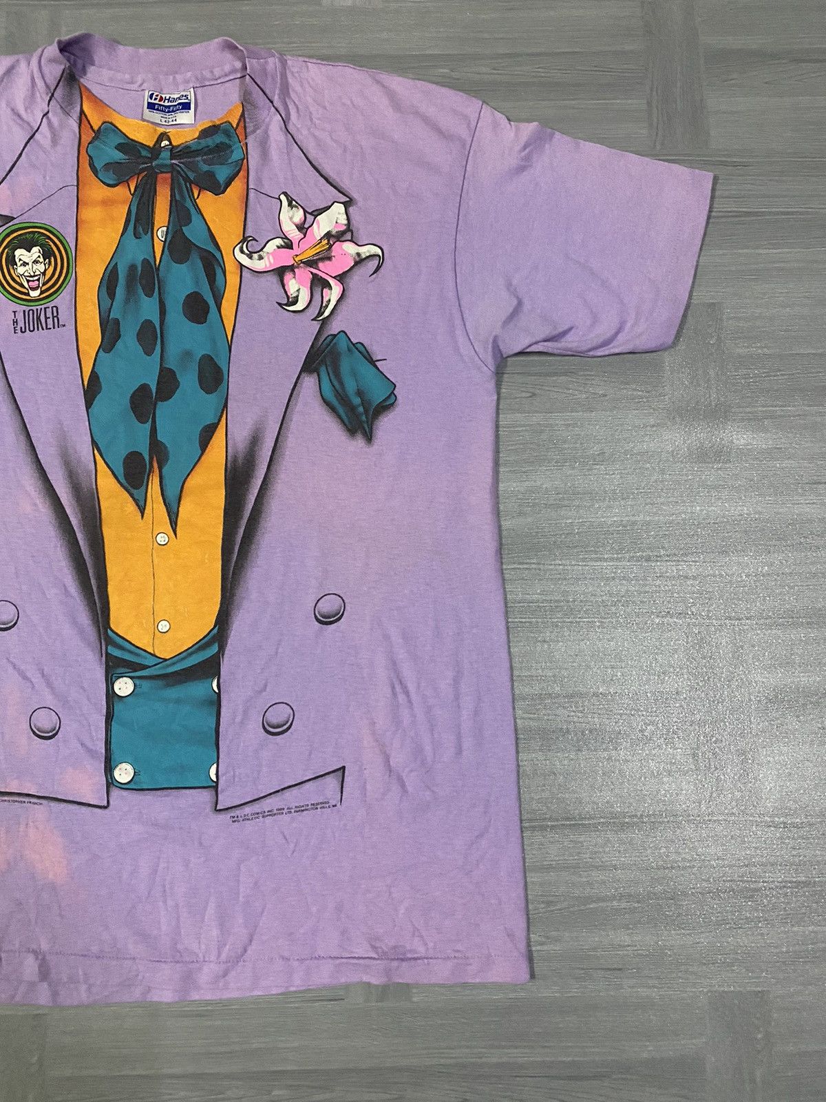 DC Comics Vintage 🔥 RARE 🔥1989 Batman & The Joker Tuxedo Tee Size US L / EU 52-54 / 3 - 4 Thumbnail