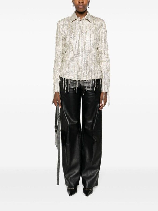 Amiri o1y0425 Shirt in Beige Size S / US 4 / IT 40 - 2 Thumbnail