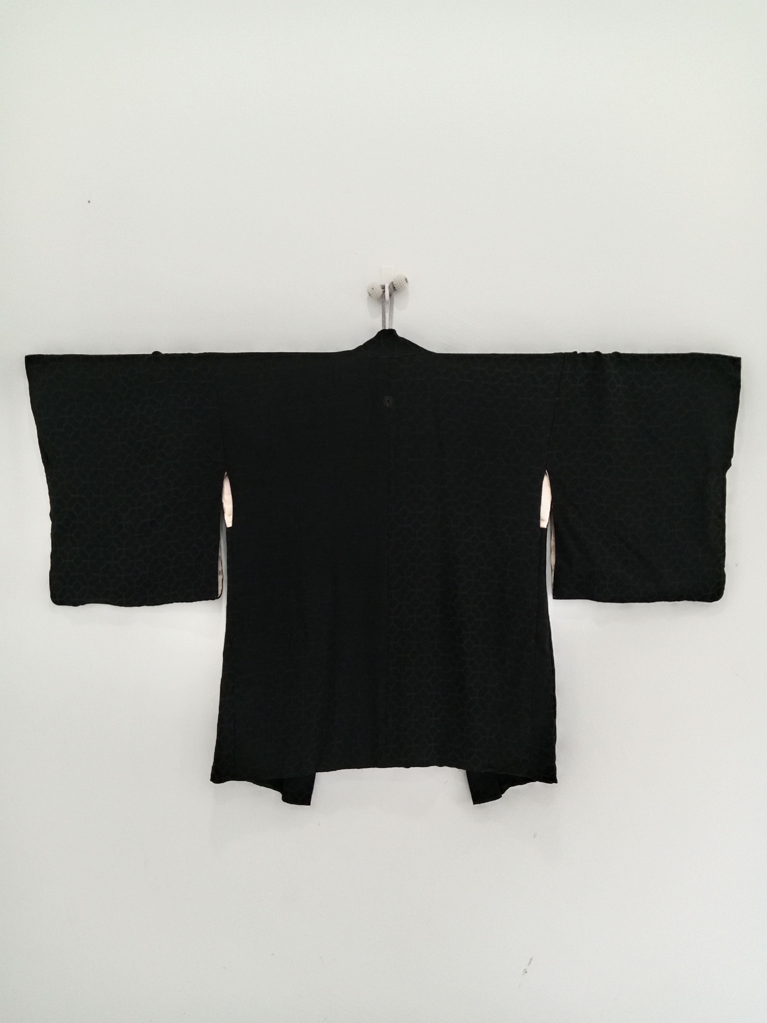 Japanese Brand Vintage Black Silk Haori Kimono Japanese Traditional Wear Size US L / EU 52-54 / 3 - 2 Thumbnail