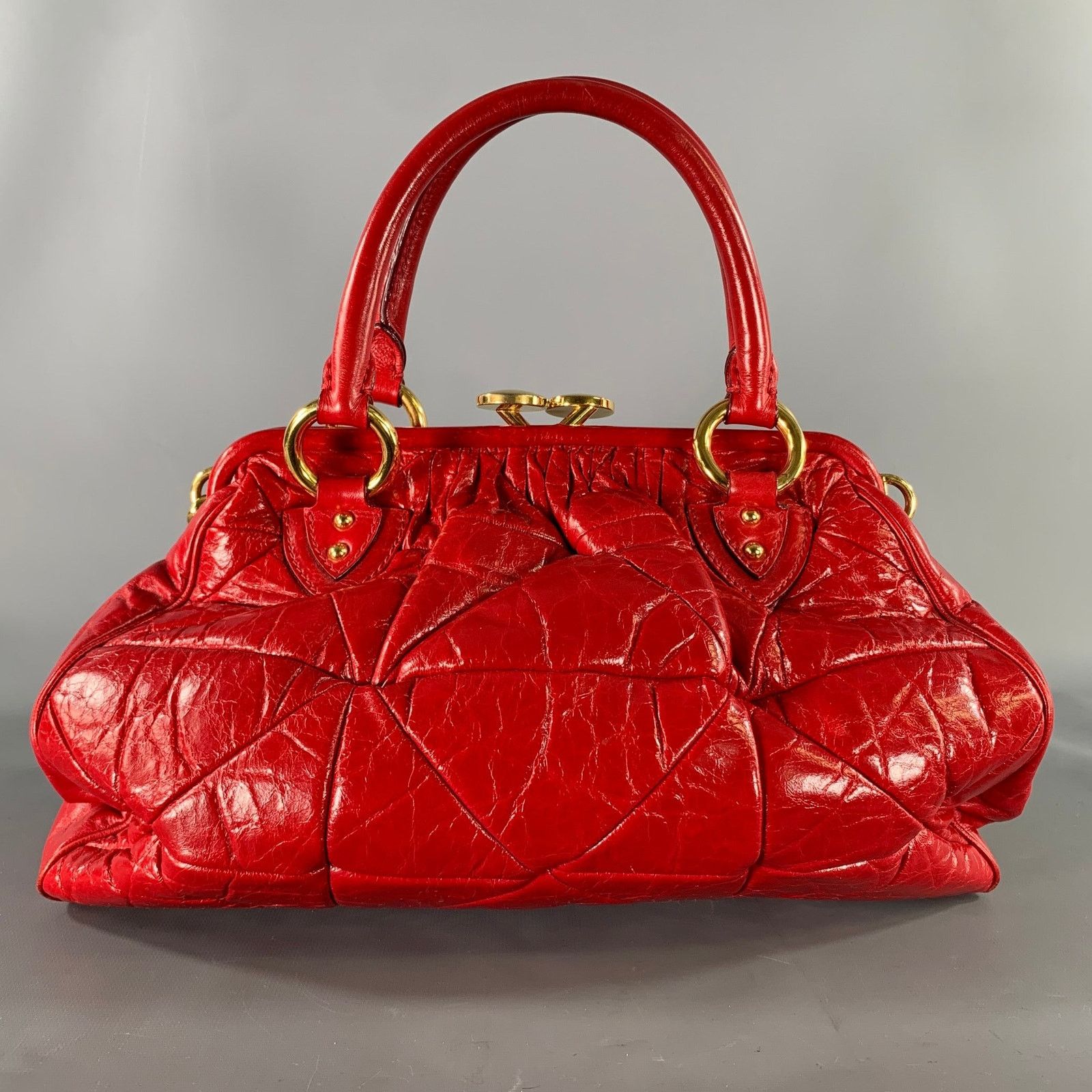 Marc Jacobs MARC JACOBS Red Quilted Calfskin Leather Purse Handbag Size ONE SIZE - 1 Thumbnail