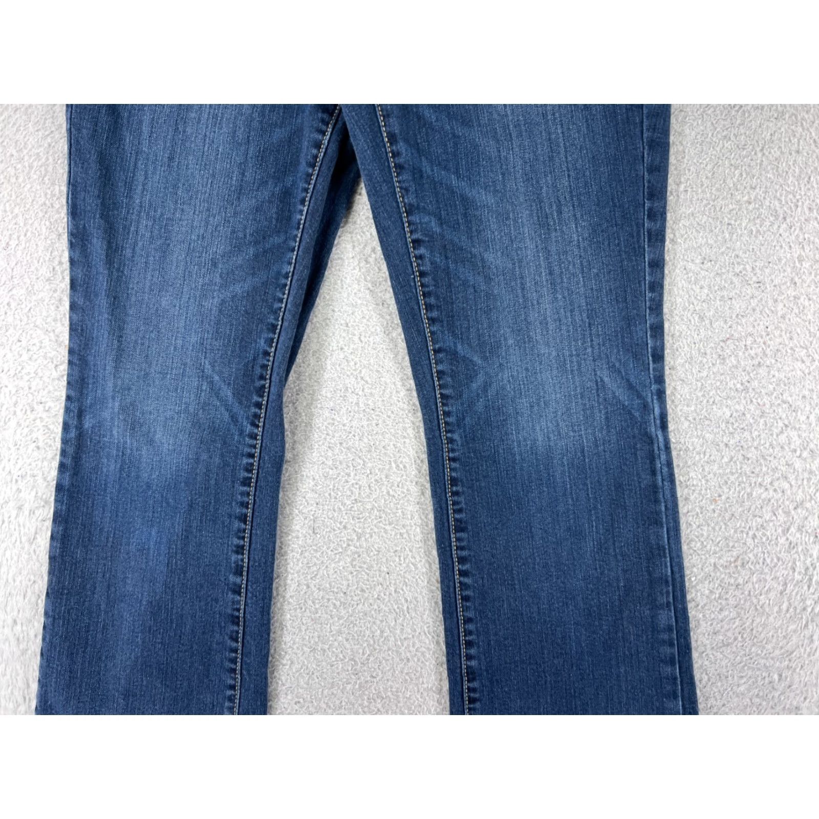 Merona VINTAGE Merona Pants Womens 4 Blue Denim Jeans Low Rise Bootcut Cotton Blend Jeans Size 27" / US 4 / IT 40 - 3 Thumbnail