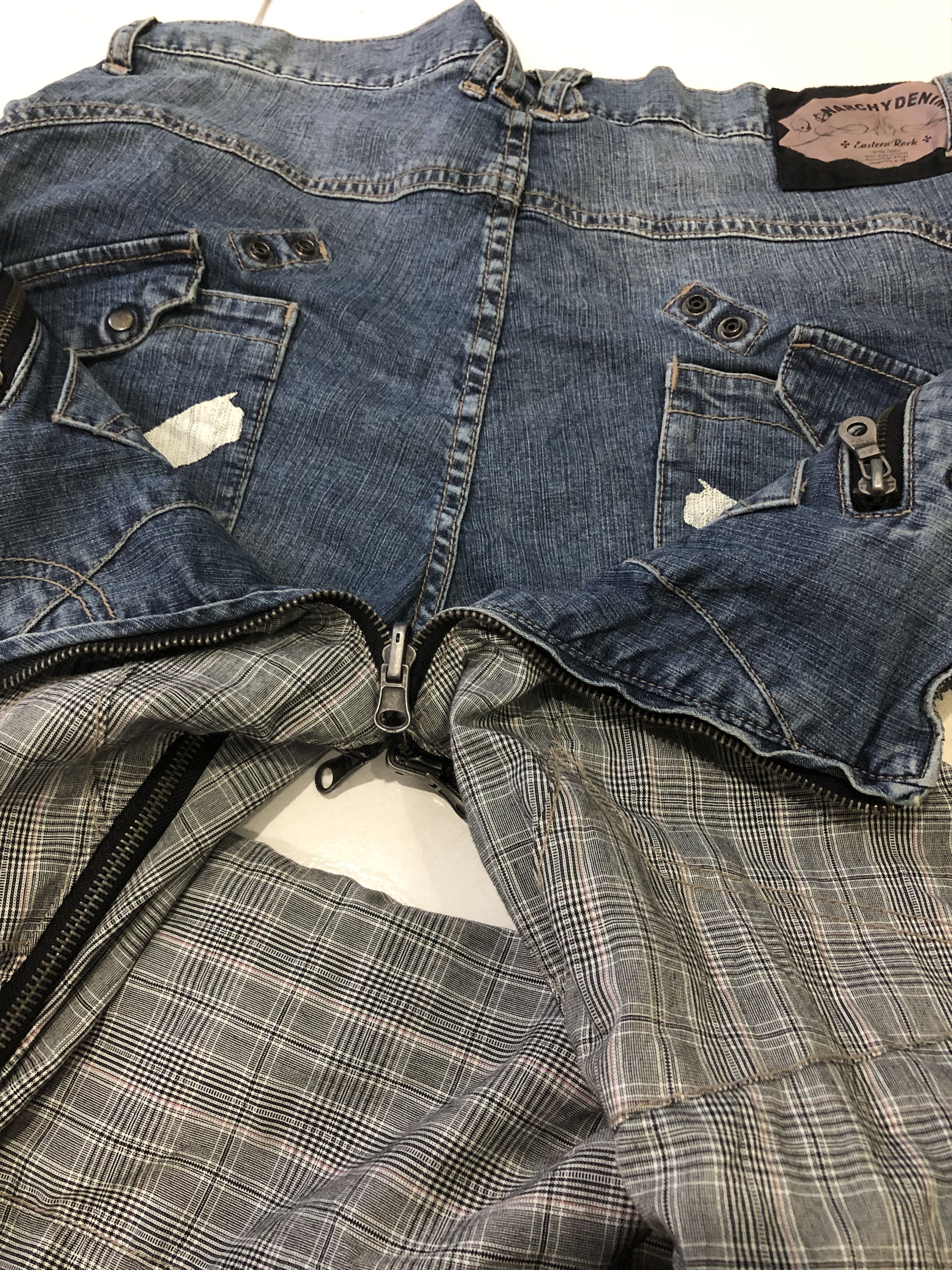 PPFM Very Rare PPFM Anarchy Denim Eastern Rock Design 2 in 1 Size US 33 - 14 Thumbnail
