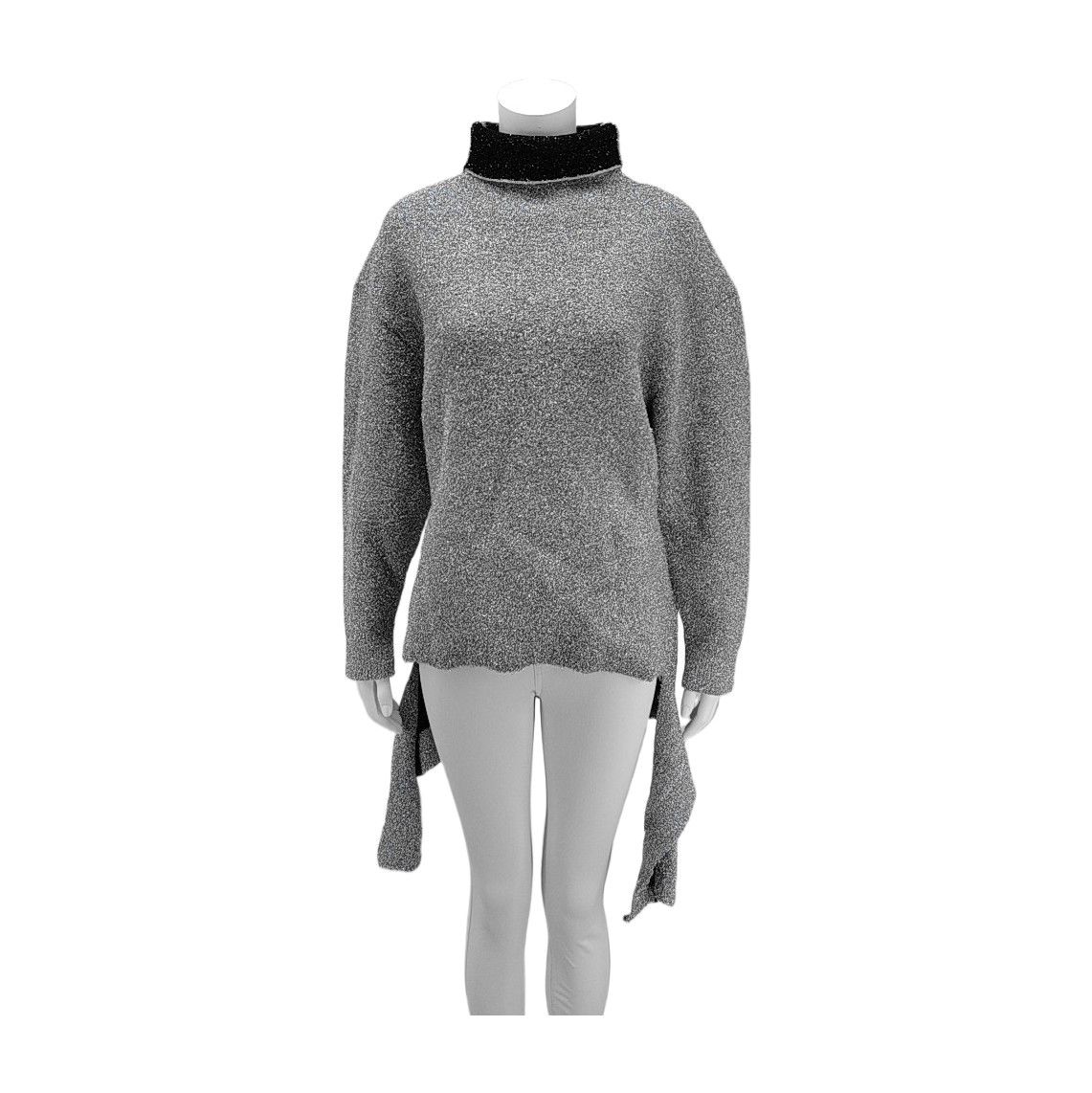 Balenciaga Balenciaga Silver Metallic Sweater Size 34 Size XS / US 0-2 / IT 36-38 - 1 Thumbnail