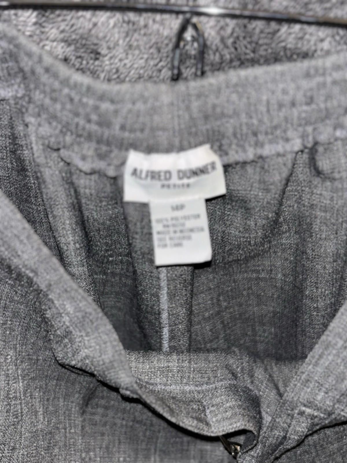 Other Alfred Dunner 14P Heathered Gray High Waist Trousers VTG Size 36" / US 14 / IT 50 - 9 Thumbnail