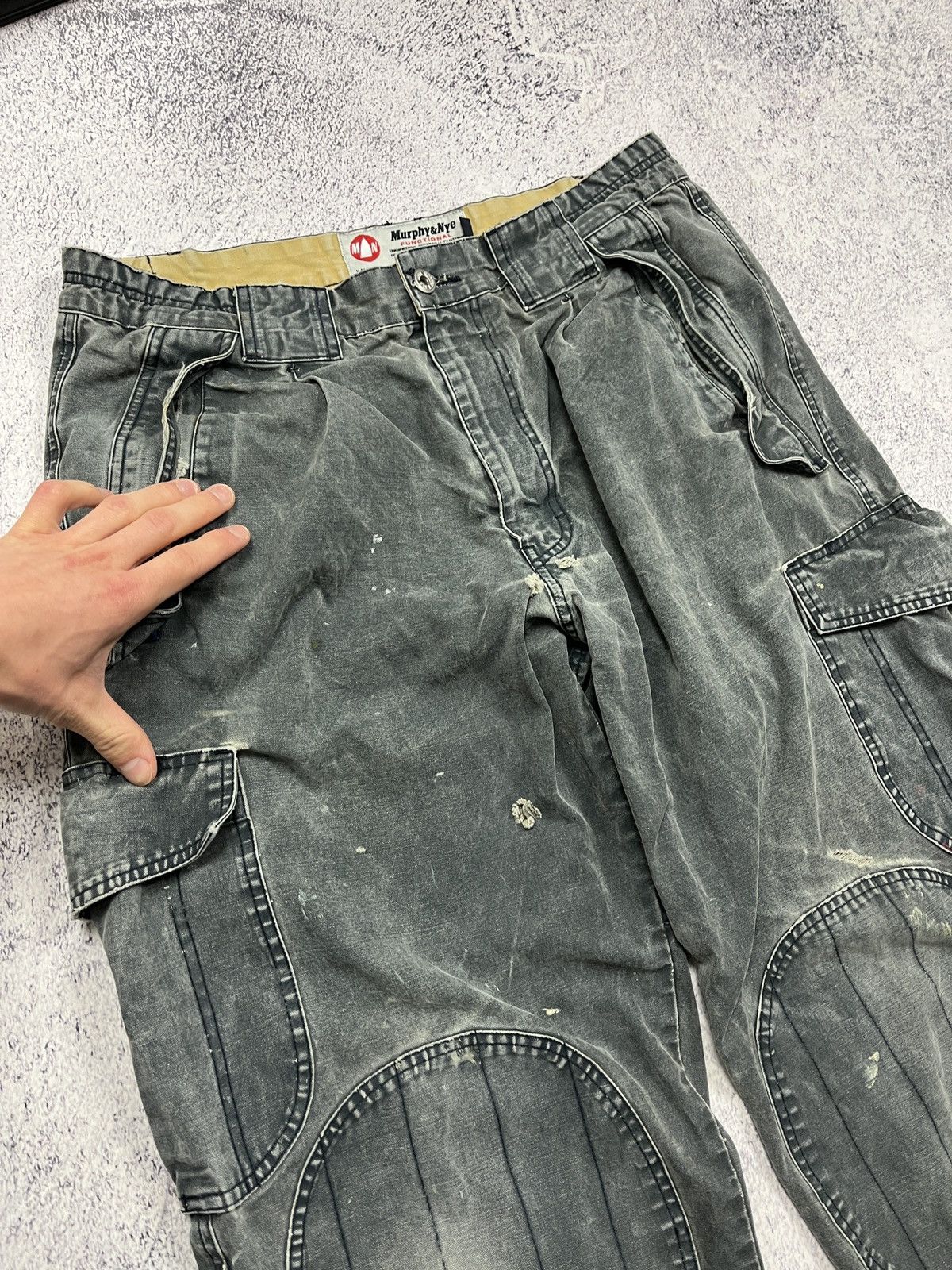 Japanese Brand × Vintage Murphy & Nye Distressed Work Cargo Baggy Pants Avant Garde Size US 36 / EU 52 - 9 Thumbnail
