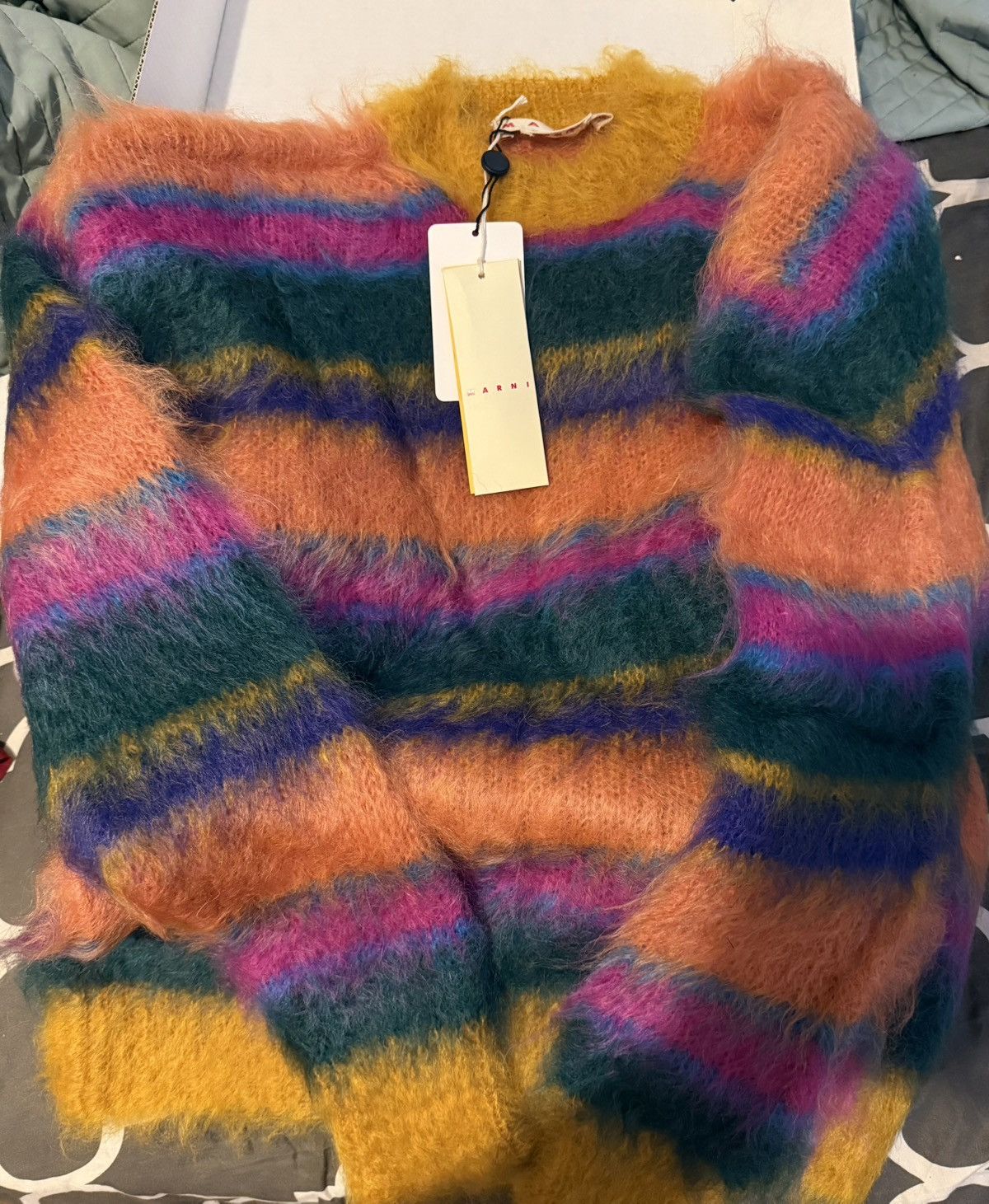 Marni Marni Striped Mohair Multi Blend Sweater Size US M / EU 48-50 / 2 - 1 Thumbnail