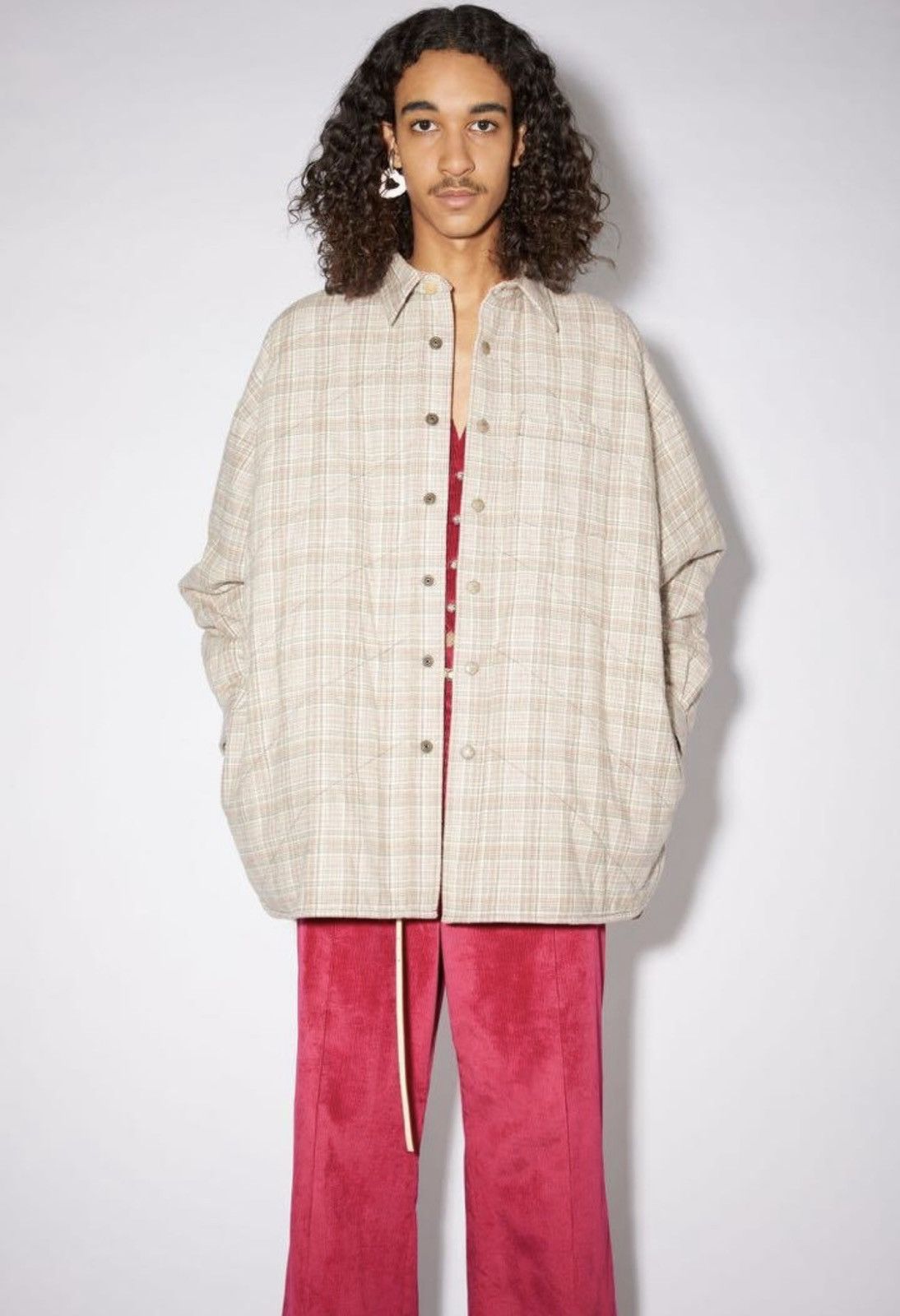 Acne Studios ACNE STUDIOS PADDED CHECKERED SHIRT JACKET Size US M / EU 48-50 / 2 - 1 Thumbnail