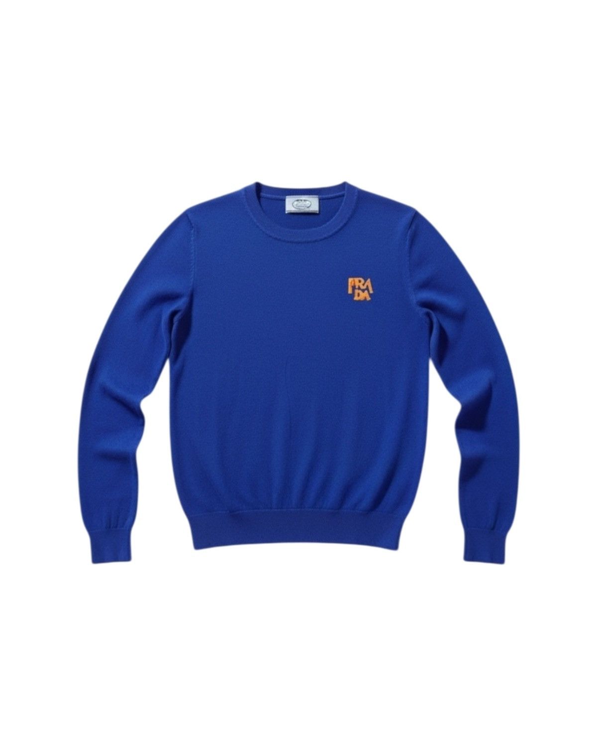 Prada Prada FW2018 Fine-Gauge Knit Crewneck Sweater in Cobalt Blue Size M / US 6-8 / IT 42-44 - 1 Thumbnail