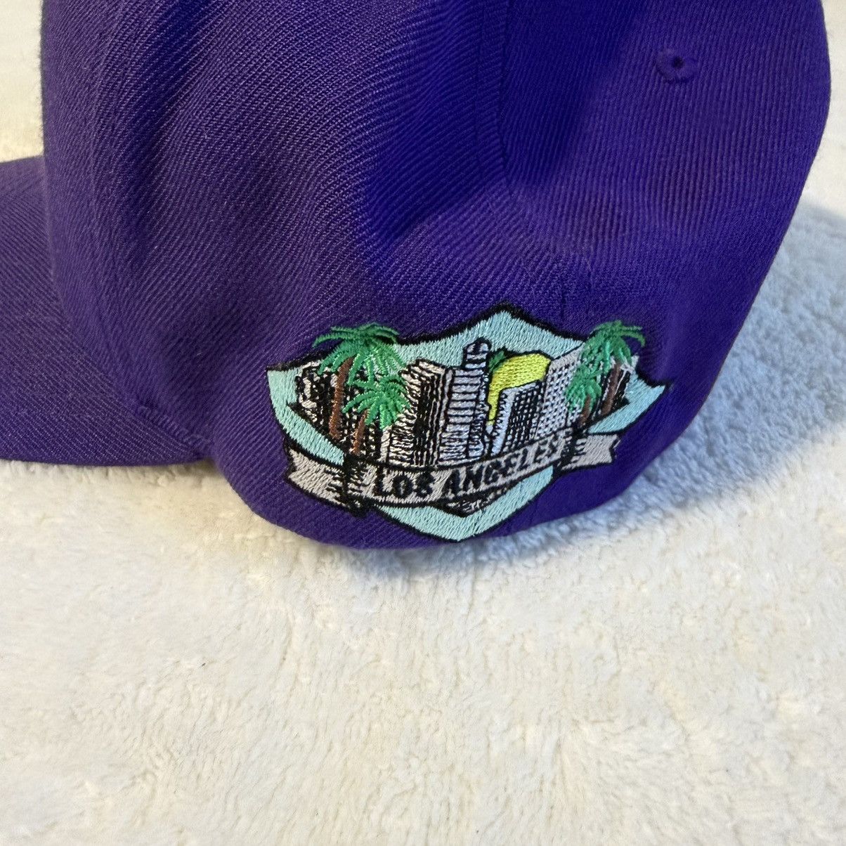Uniform Studios Uniform Studios LA Lakers upside-down logo snapback hat Size ONE SIZE - 3 Thumbnail