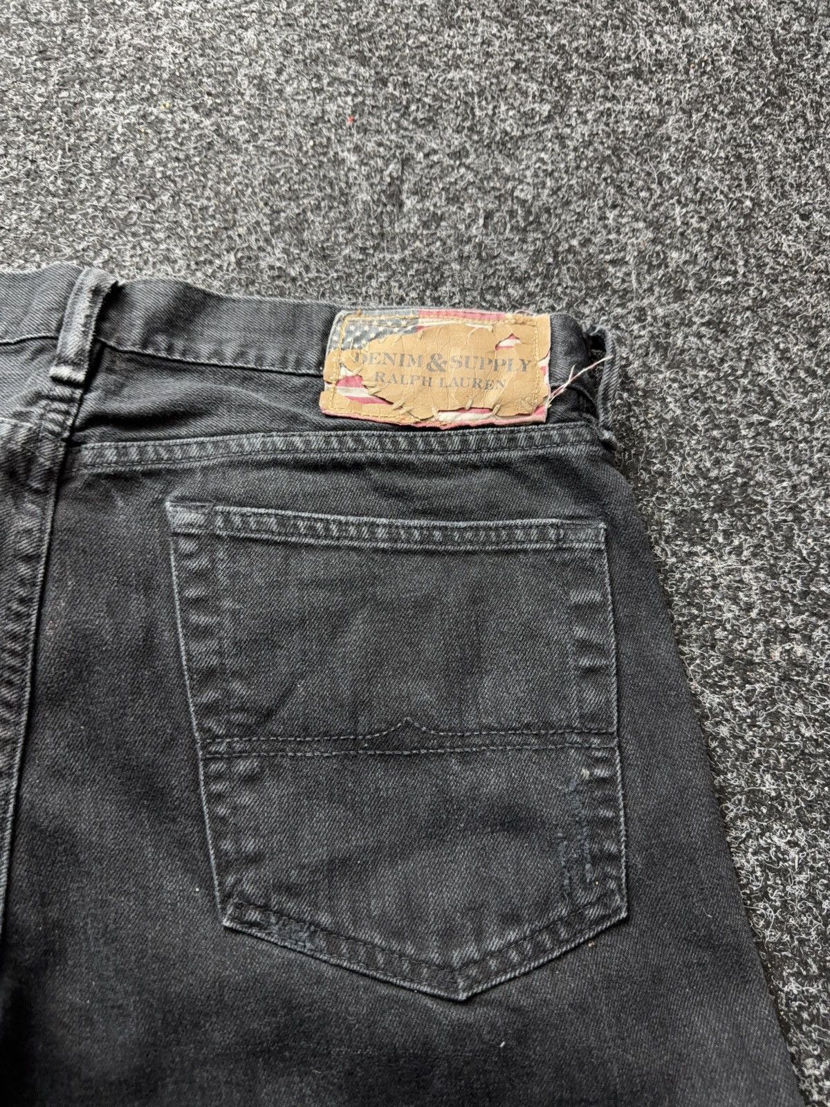 Denim & Supply Ralph Lauren 00s 🇺🇸 Ralph Lauren Denim Supply Black Slim Jeans Distressed Size US 34 / EU 50 - 20 Thumbnail
