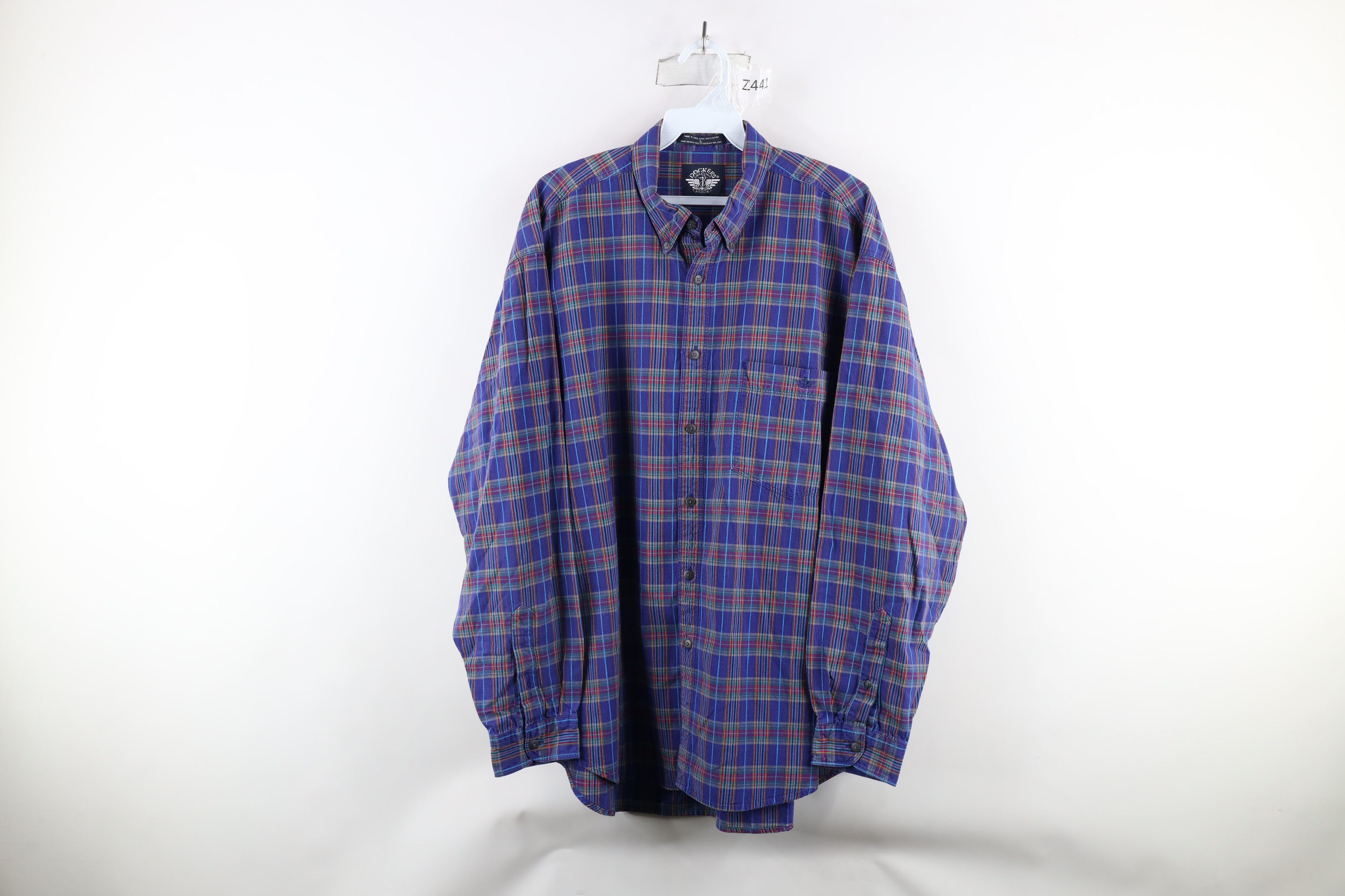 Vintage Vintage 90s Streetwear Plaid Collared Button Down Shirt Size US L / EU 52-54 / 3 - 1 Thumbnail