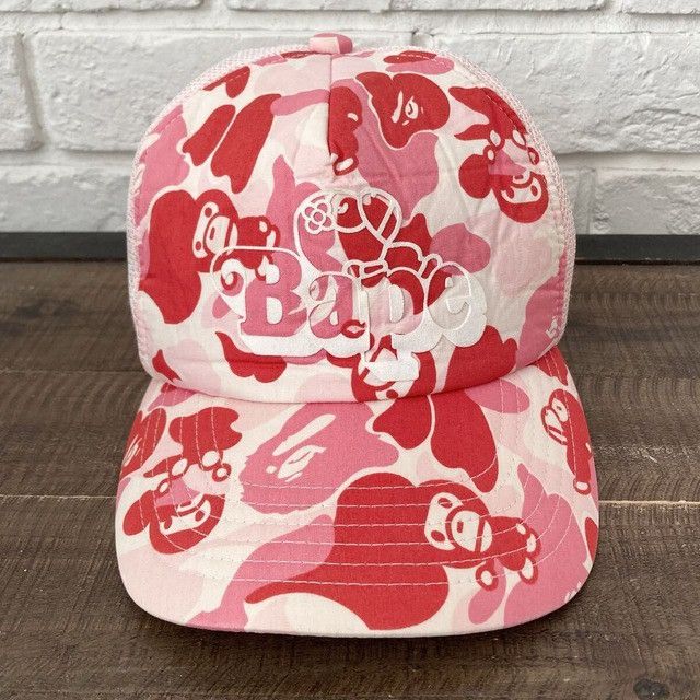 Bape BAPE Nap Lisa ABC Camo Pink trucker hat cap milo APE NIGO Size ONE SIZE - 1 Thumbnail