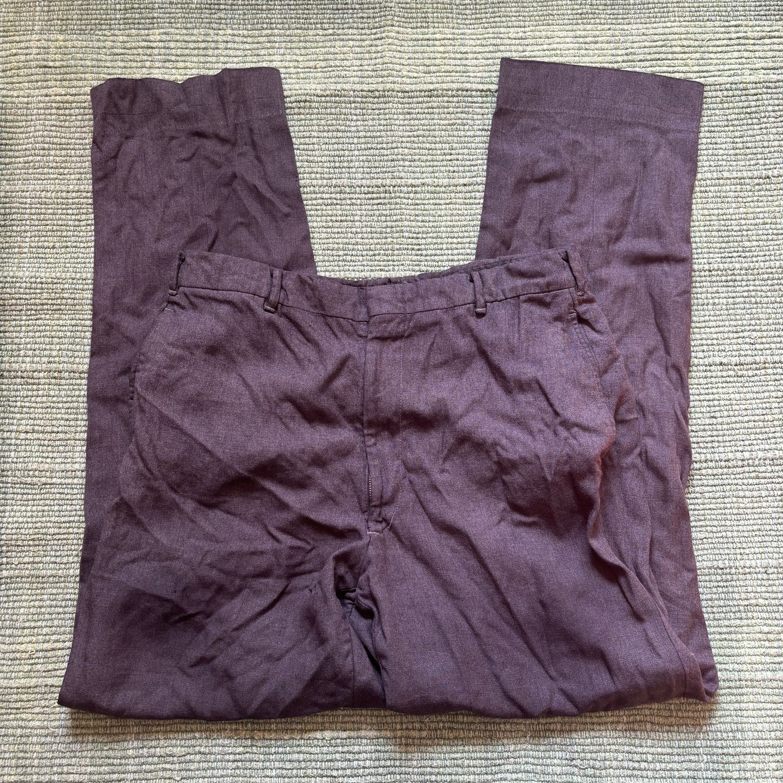 Vintage True vintage 60s Koratron wool gabardine repaired trousers Size US 30 / EU 46 - 3 Thumbnail