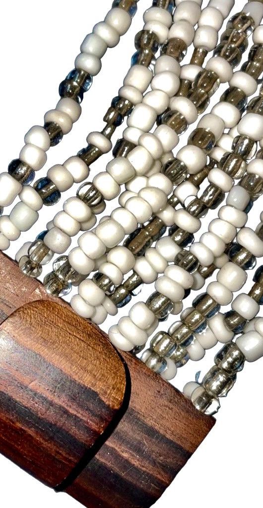 Vintage Vintage Bali Multi Beaded Rosewood Buckle Necklace Size ONE SIZE - 2 Thumbnail